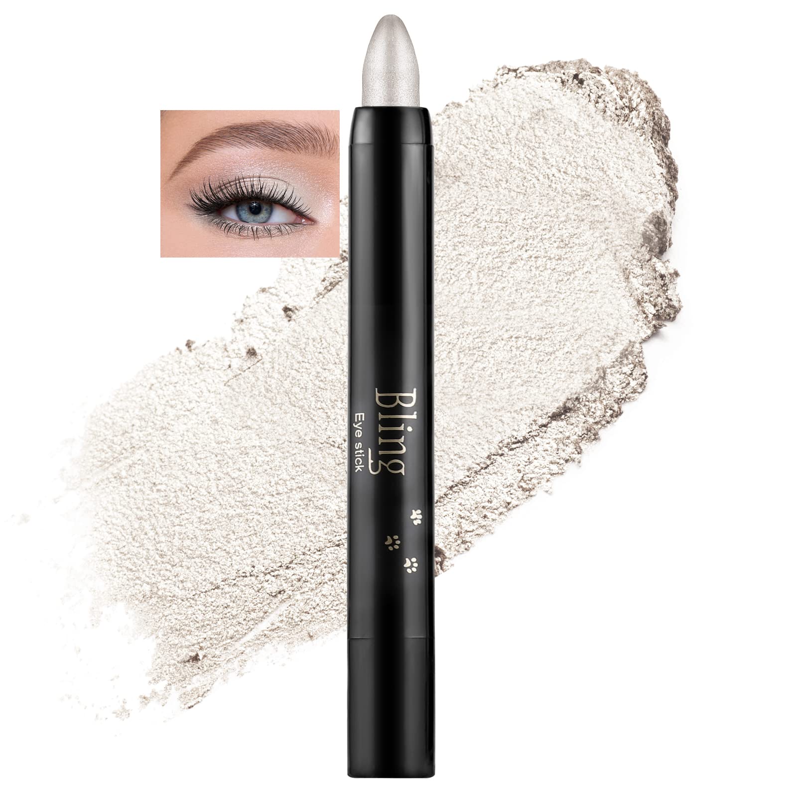 Boobeen Eyeshadow Pencil Crayon Waterproof Stick Shimmer Cream Pen - Create Glitter Eye Makeup, Easy to Use (01#)