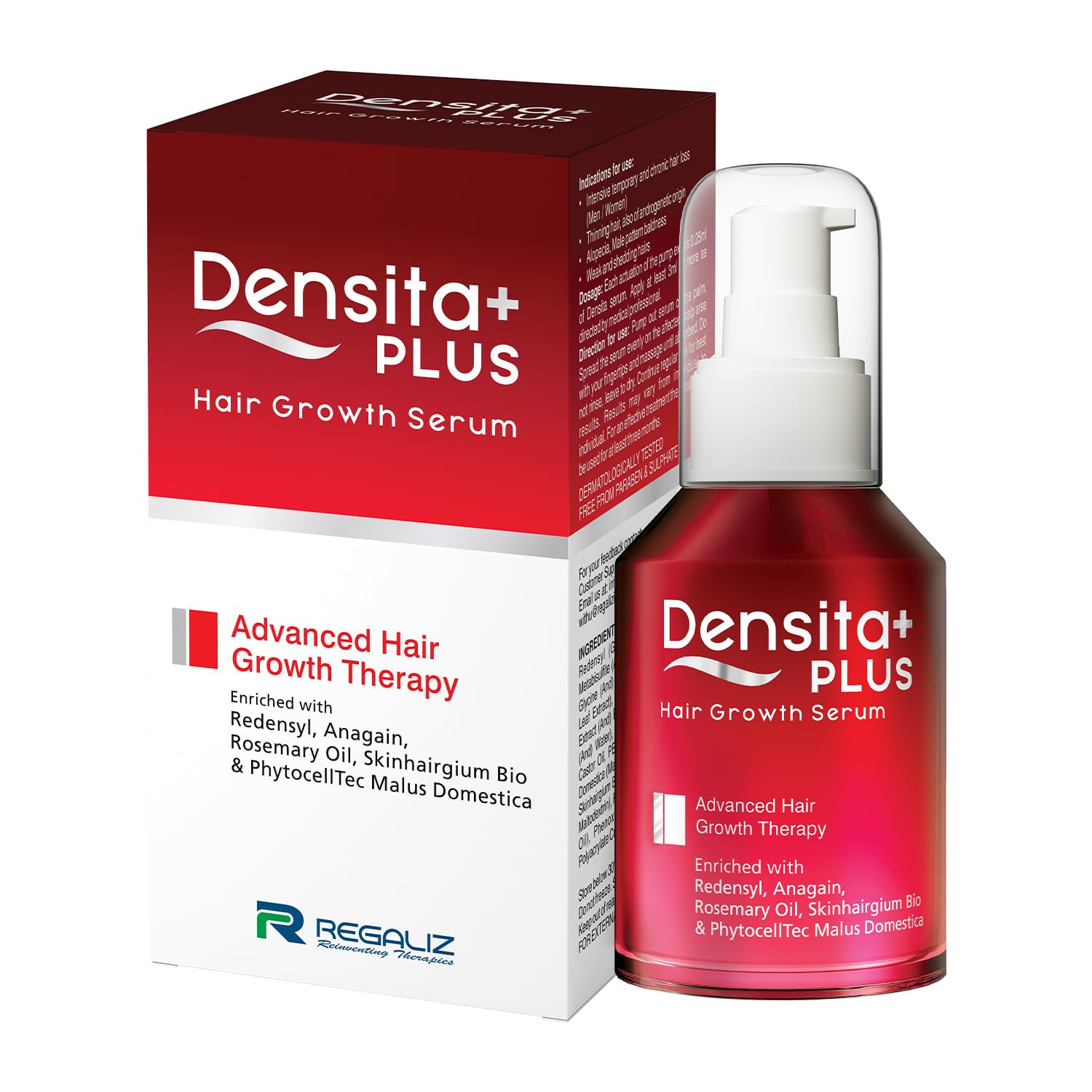 Regaliz Densita Plus Hair Growth Serum | With Redensyl, Anagain & Rosemary Oil | Helps Reduce Hair Fall, Strengthens Hair & Supp