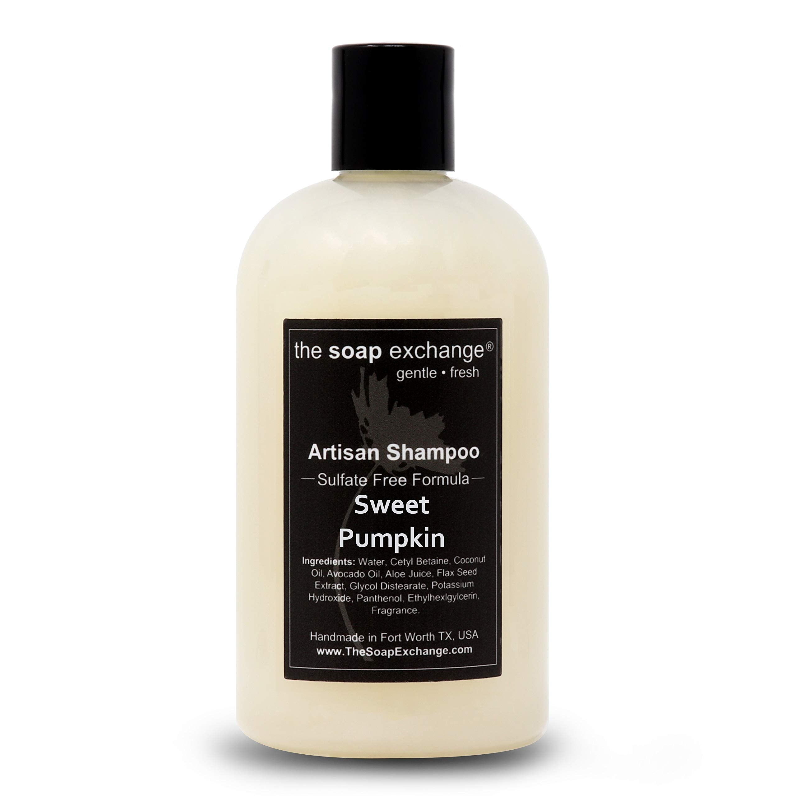 The Soap Exchange Hair Shampoo - Sweet Pumpkin Scent - Hand Crafted 12 Fl Oz / 354 Ml Natural Artisan Hair Care, Gentle, Sulfate