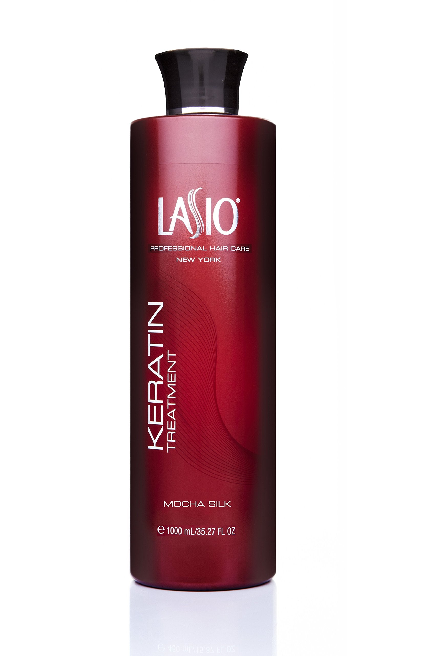Lasio Mocha Silk Keratin Treatment Serum, 35.27 Fl. Oz - Hydrated Frizz-free Hair, Infused with Cacao Oil, Reduce 90% of Curls f
