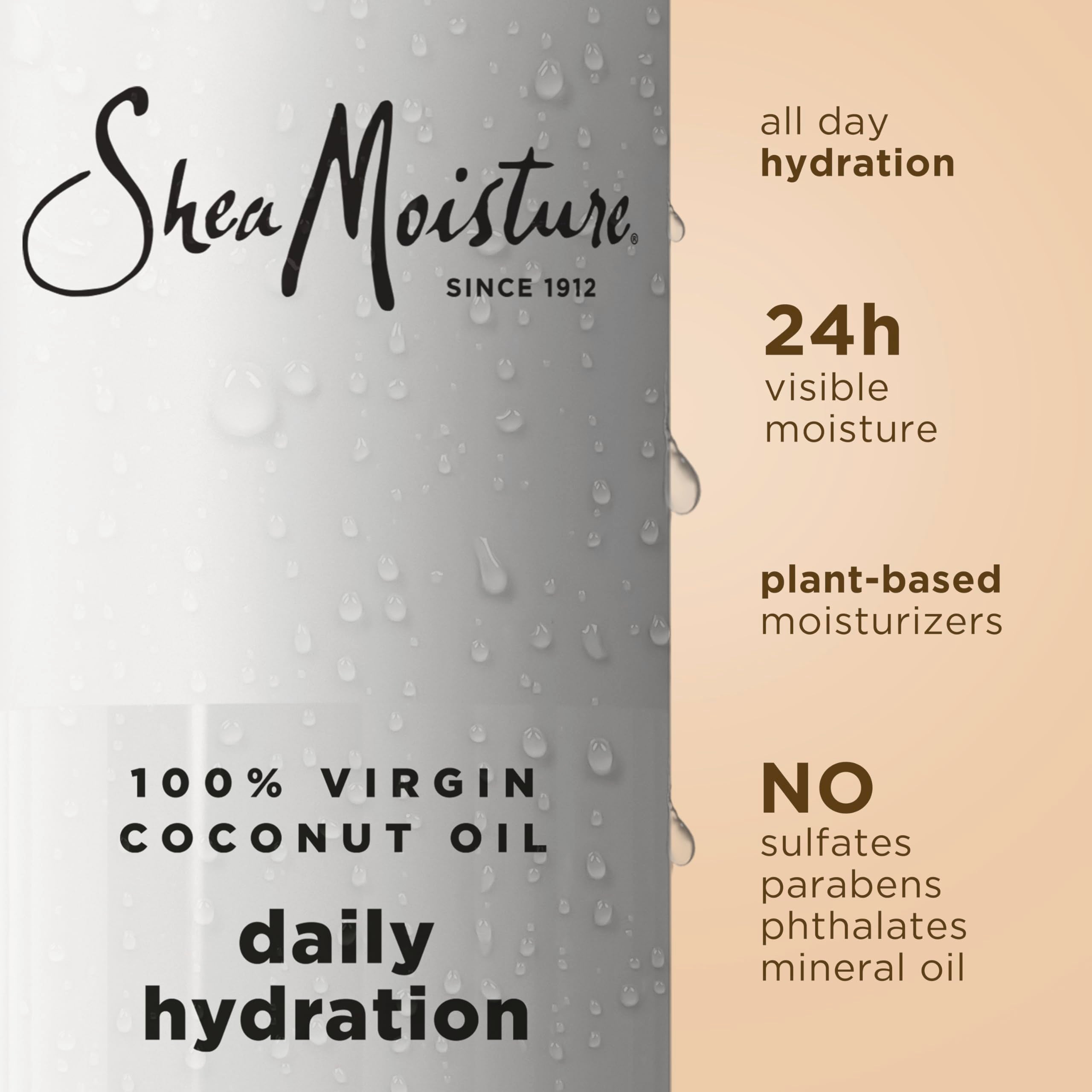 Sheamoisture Virgin Coconut Oil Body Wash Nourish And Replenish Skin Daily Hydrating Body Wash For 24H Visible Moisture For Heal