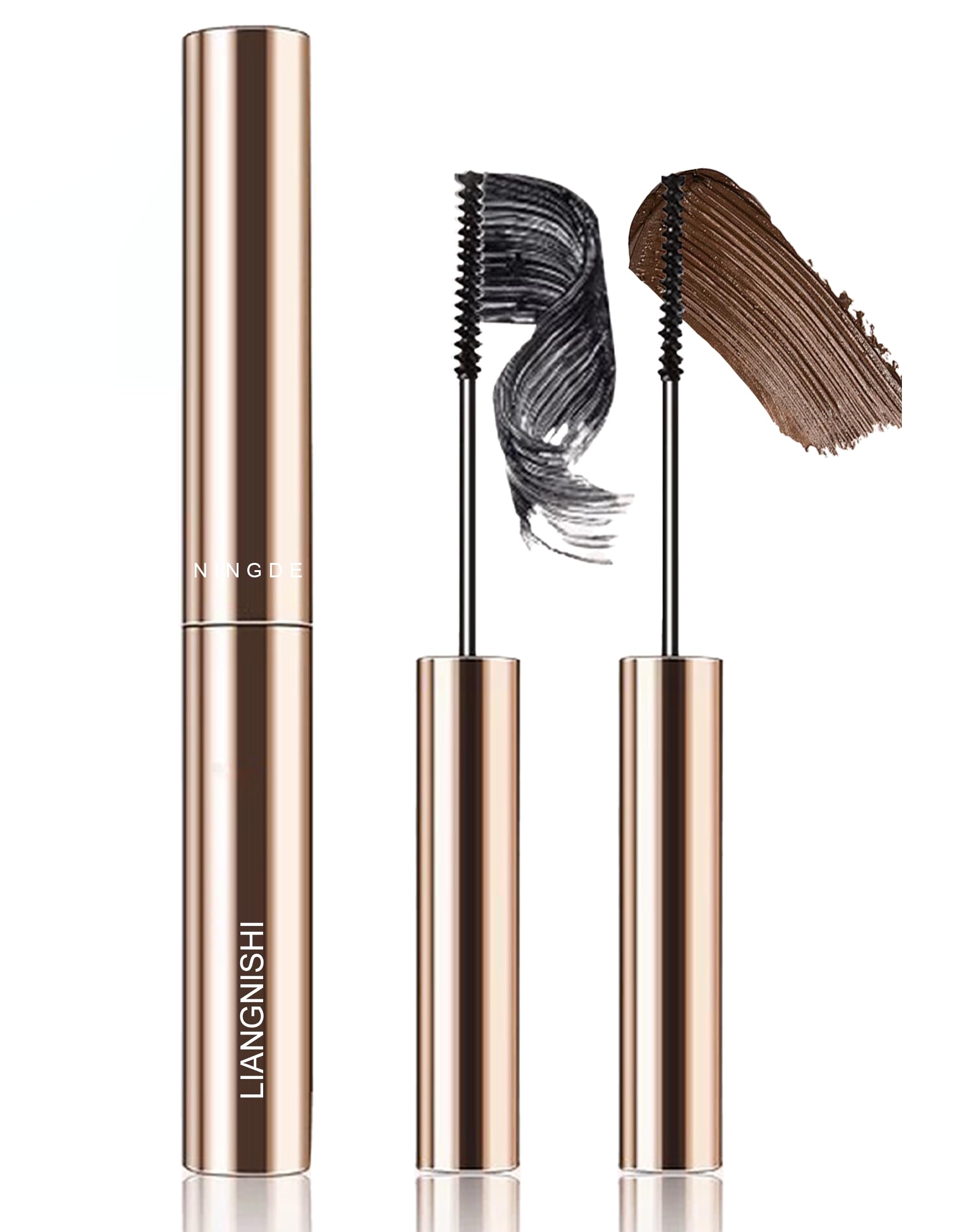 Black & Brown Mascara for Fine Short Lash & Older Women & Mulit-layered Lashes, Ultimate Length Volumizing Lower Bottom Lashes M