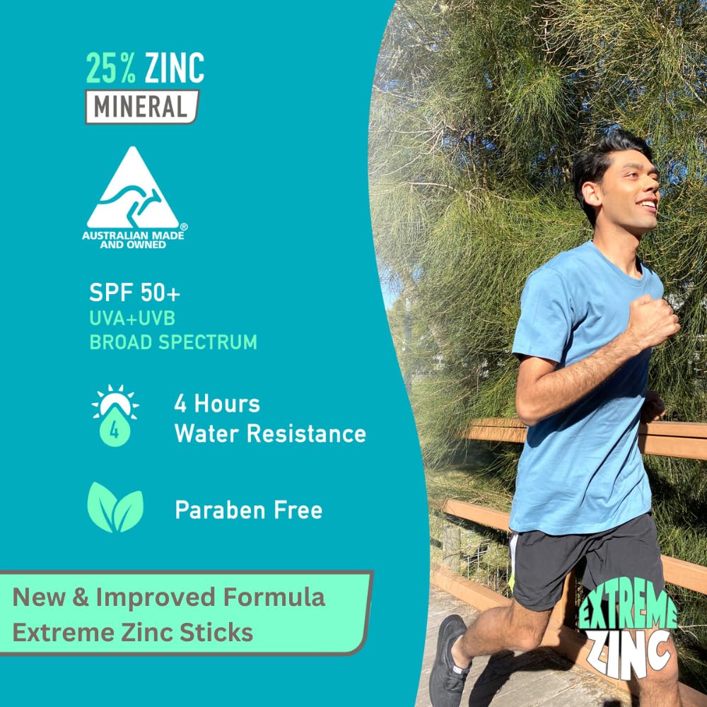 Sun Zapper (Bronze) Extreme Zinc Stick - Bronze/Darker Skin Tone Mineral Sunscreen Stick Spf50+ Uva/Uvb+ Unbeatable Sun Protecti