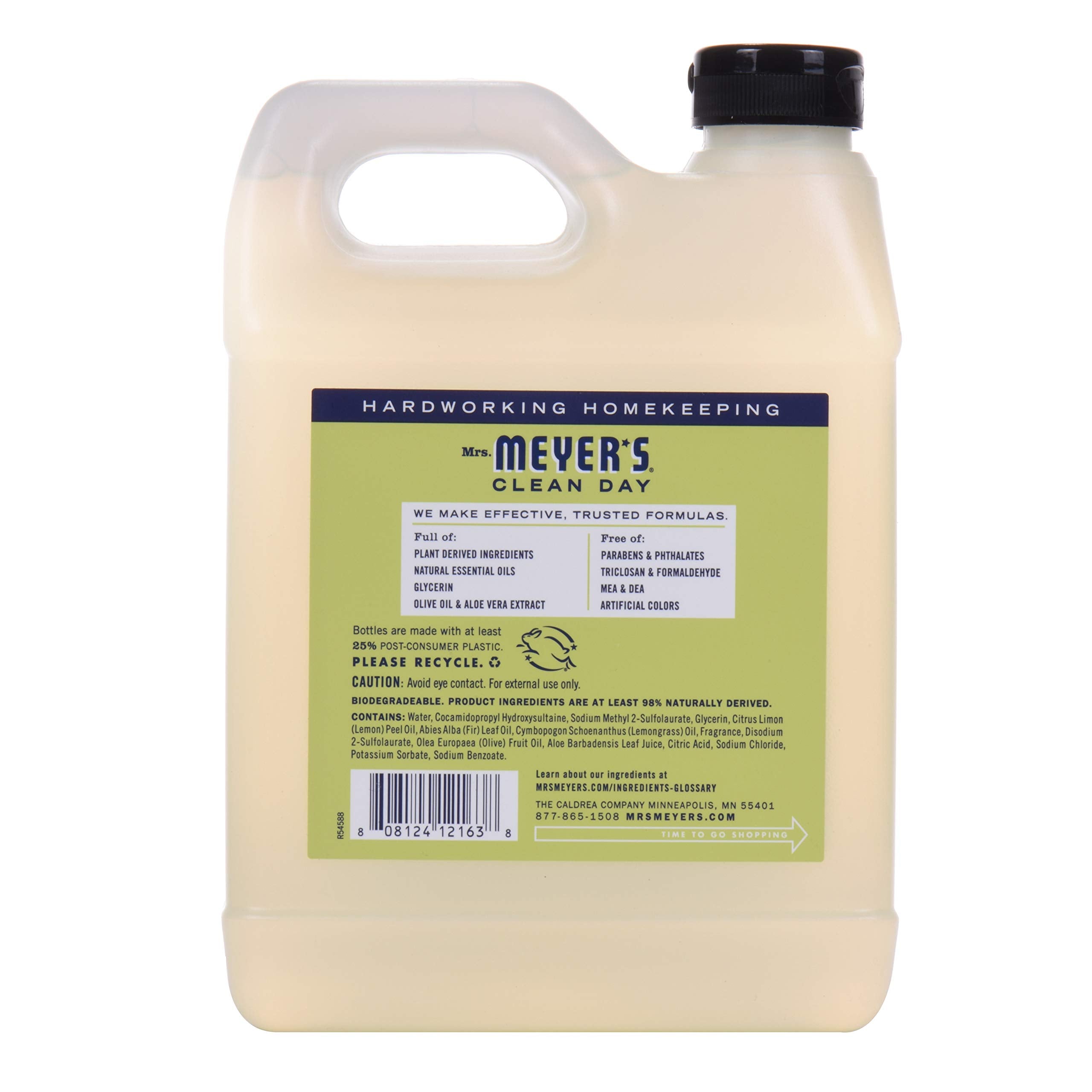 Mrs. Meyers Cleanday Liquid Hand Soap Refill, Lemon Verbena, 33 Fluid Ounce