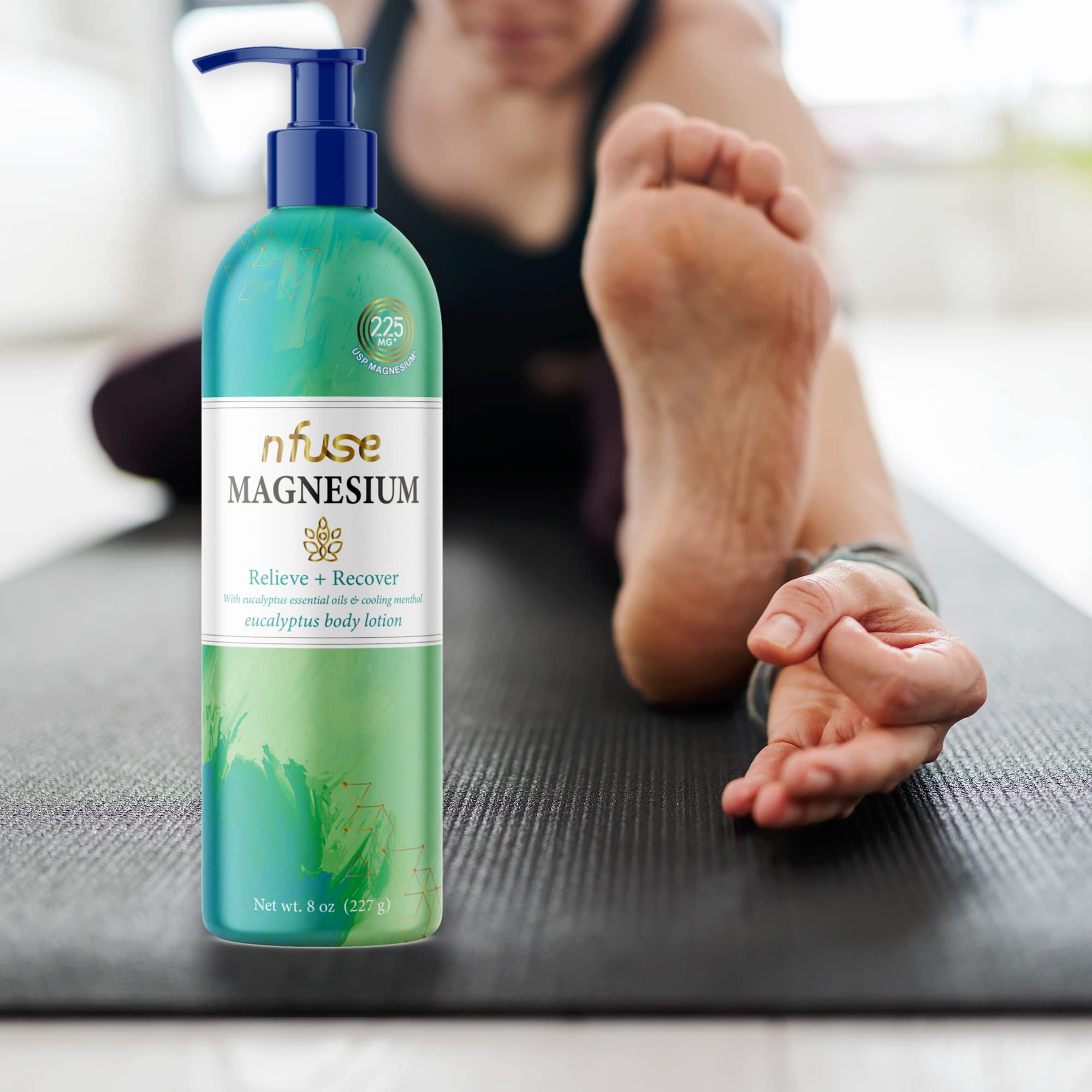 Nfuse Magnesium Lotion | 100% Pure Magnesium Chloride Usp Grade | Calming Magnesium With Eucalyptus Essential Oils And Menthol (