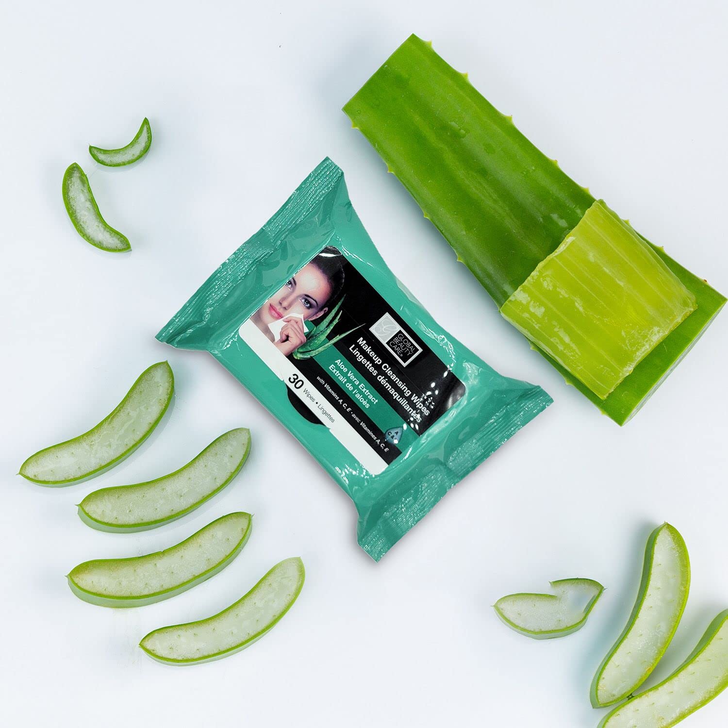 Global Beauty Care Cleansing Makeup Removal Wipes Bulk - Great For Travel Toiletries - 120 Count (4-Pack) (Aloe Vera)