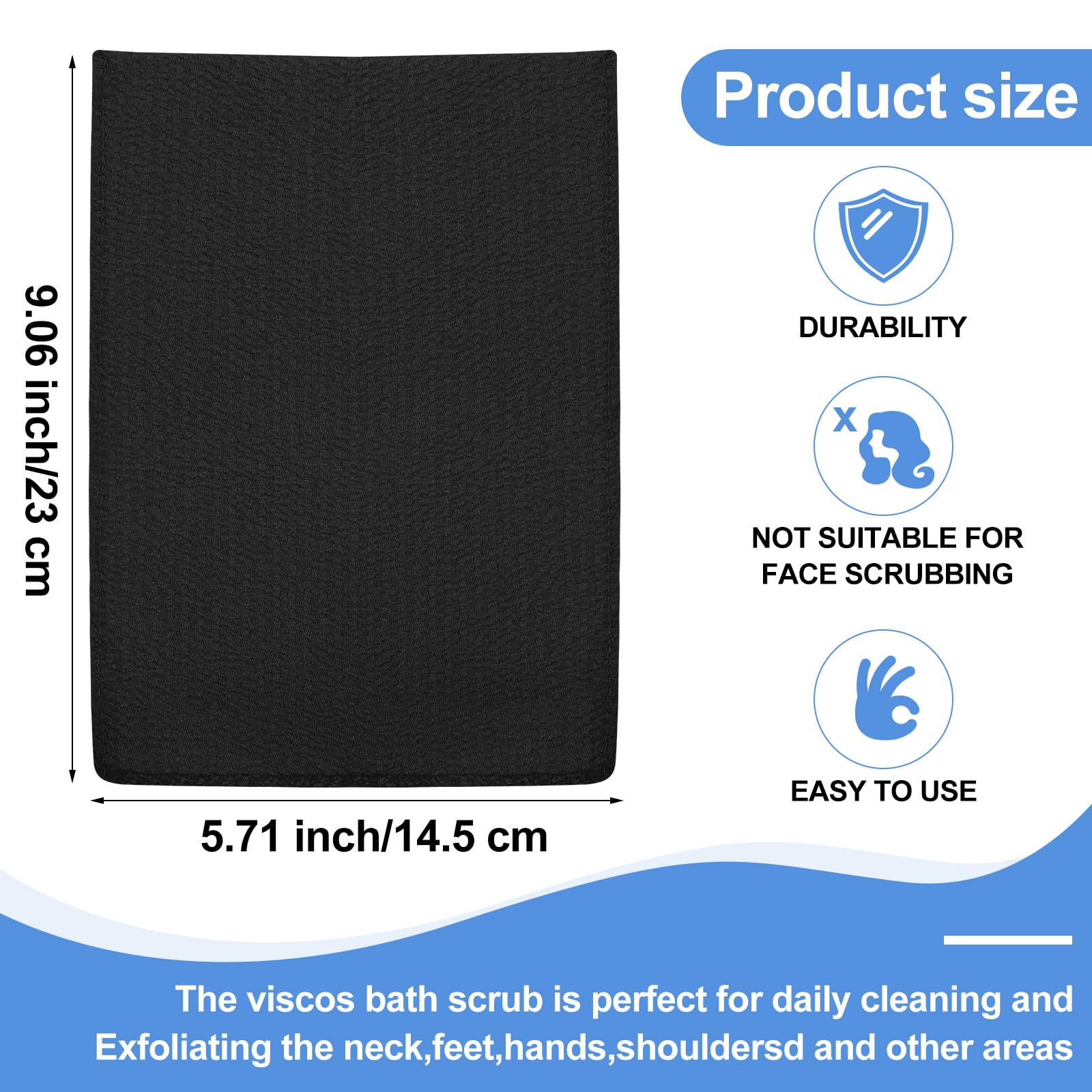 Tatuo 12 Pieces Korean Exfoliating Mitt Exfoliating Cloth Towel Korean Style Body Scrub Korean Style Scrubbing Cloth Bath Body E