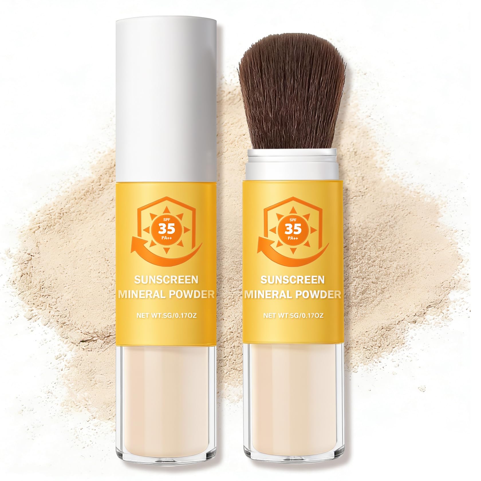 UAOE Mineral Sunscreen Powder for Face,Loose Setting Powder(01 Translucent)