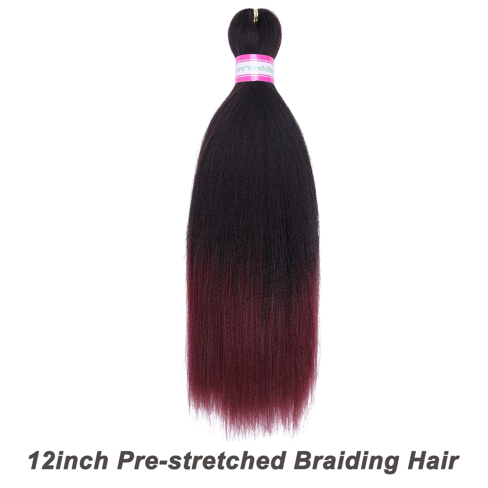Pre-Stretched Braiding Hair Extensions-12 Inch 8 Packs Synthetic Braiding Hair Crochet Braids, Natural Easy Braid Crochet Hair,