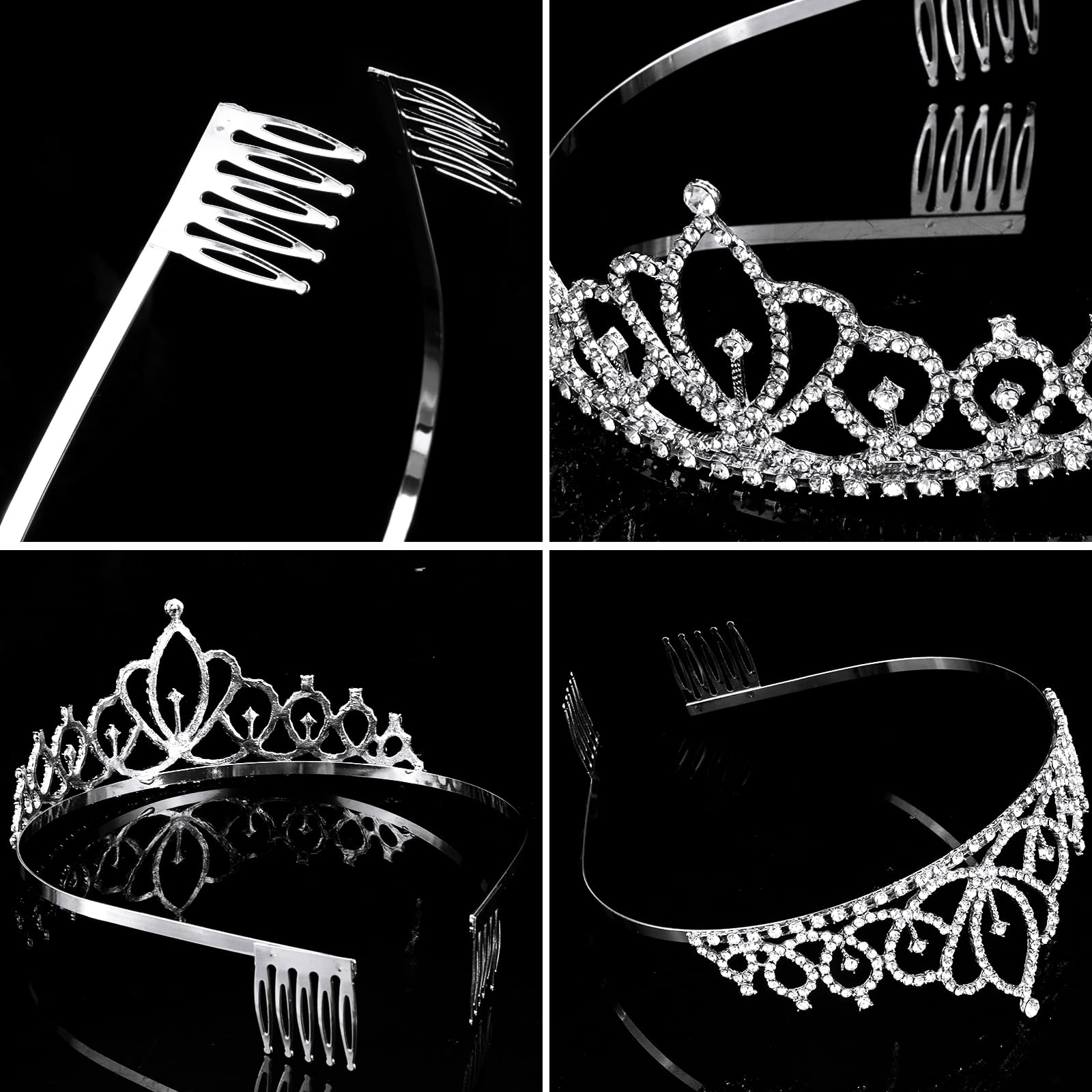 Tihebax Tiaras For Girls Crowns For Flower Bouquets Crown Cake Topper Princess Crowns For Girls Silver Princess Tiara Birthday T