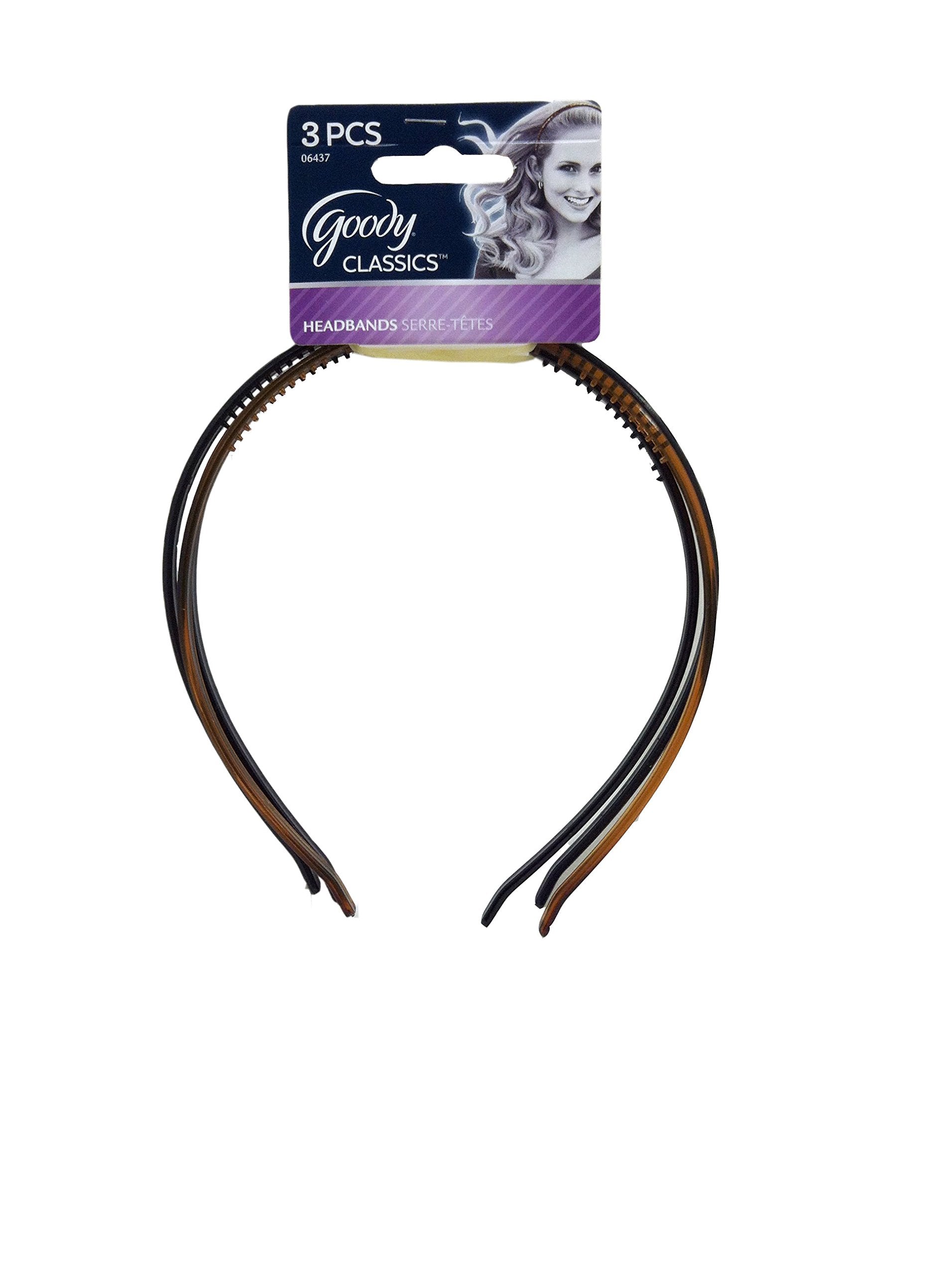 Goody Women Classics Cheetah Mix Headband, 3 Count
