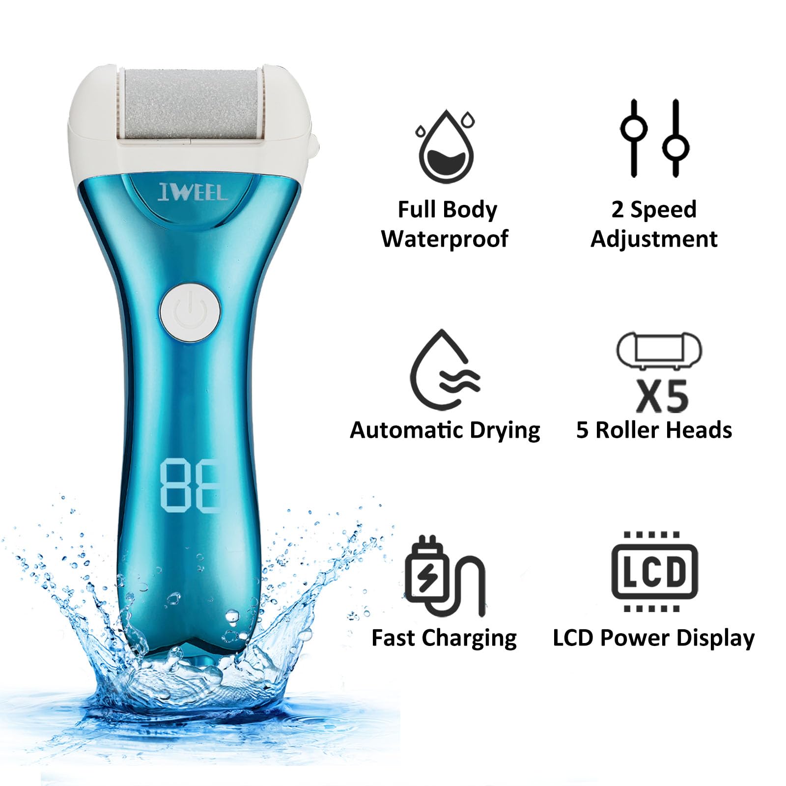 Electric Foot Callus Remover, Rechargeable Electronic Foot File Pedicure Kits, Electric Callus Remover For Feet, Foot Scrubber D