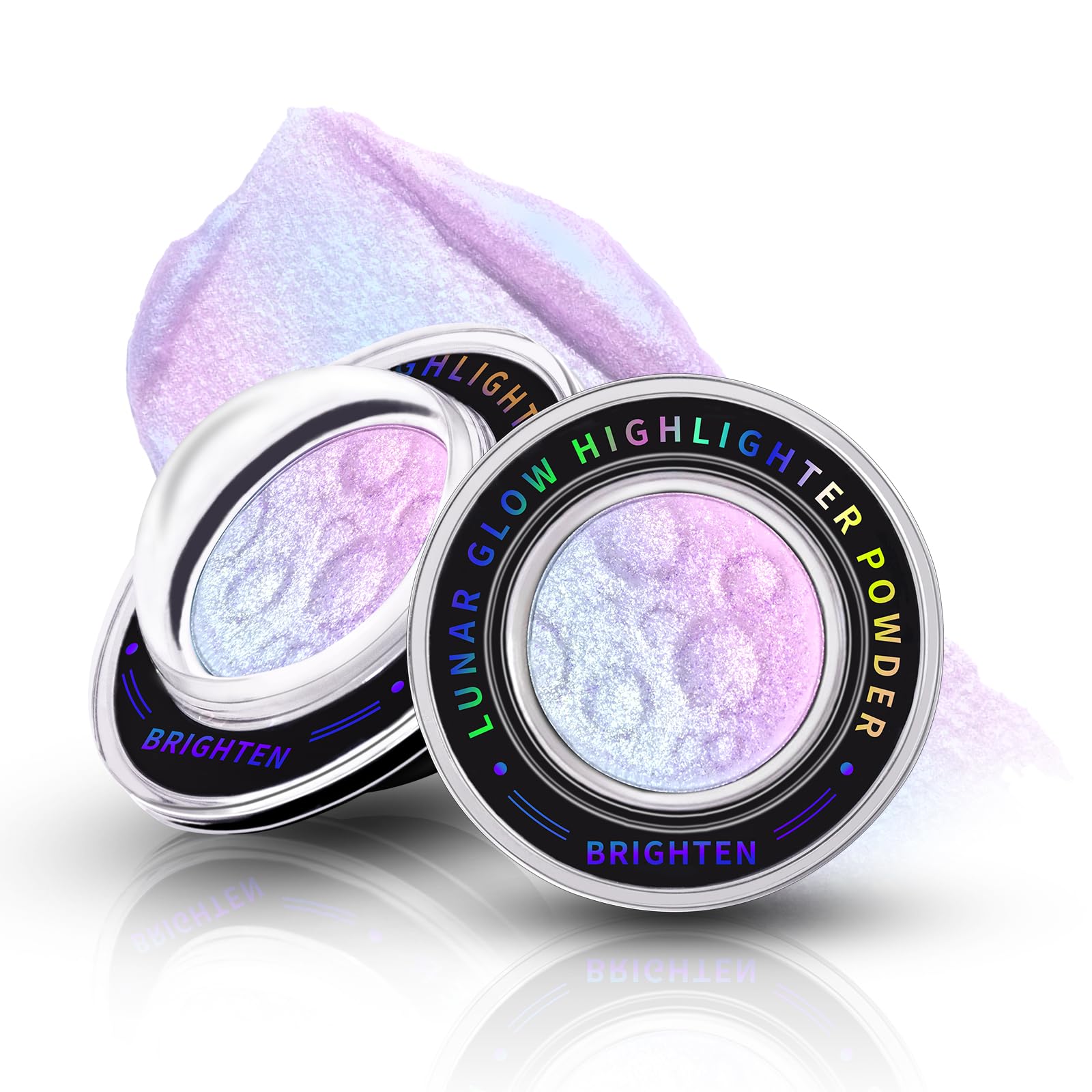 HOSAILY Chameleon Face Highlighter Palette, Multichrome Glitter Shimmer Highlighter Makeup, Holographic Sparkle Color Shifting I