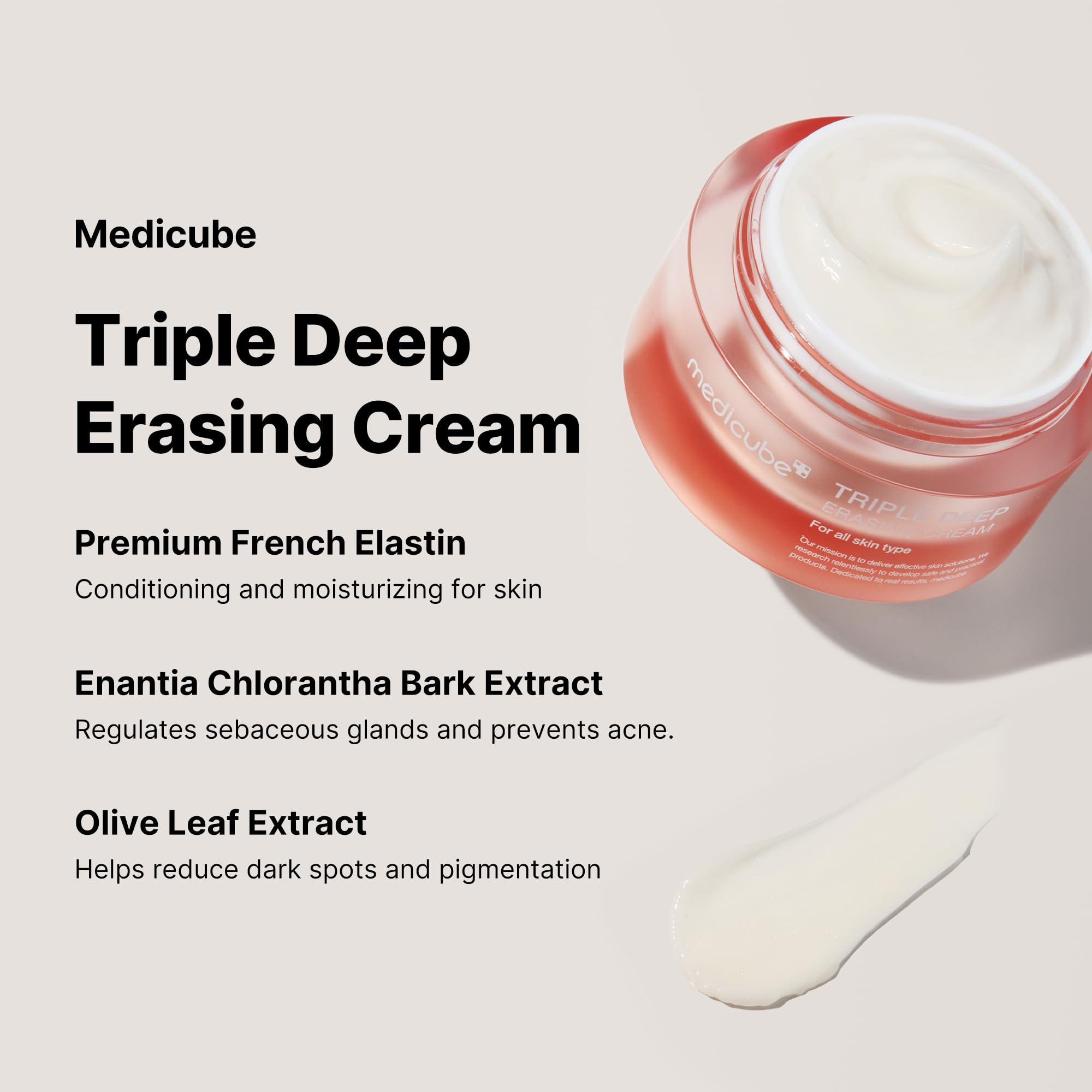 Medicube Triple Collagen Cream - Hydrating & Firming Moisturizer With Hyaluronic Acid, Premium Elastin, Shea Butter - Wrinkle Ca