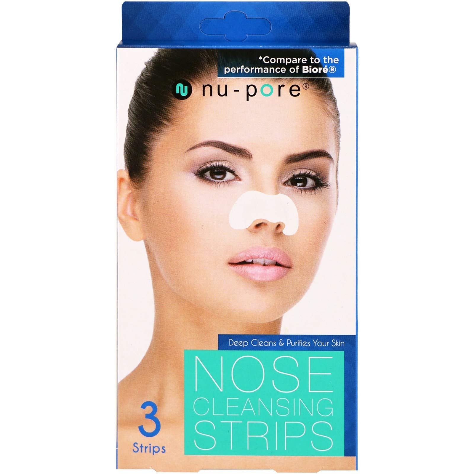 Nose Cleansing Strips  for Instantly Fresh Clean Pores, 3 Strips,(Nupore)