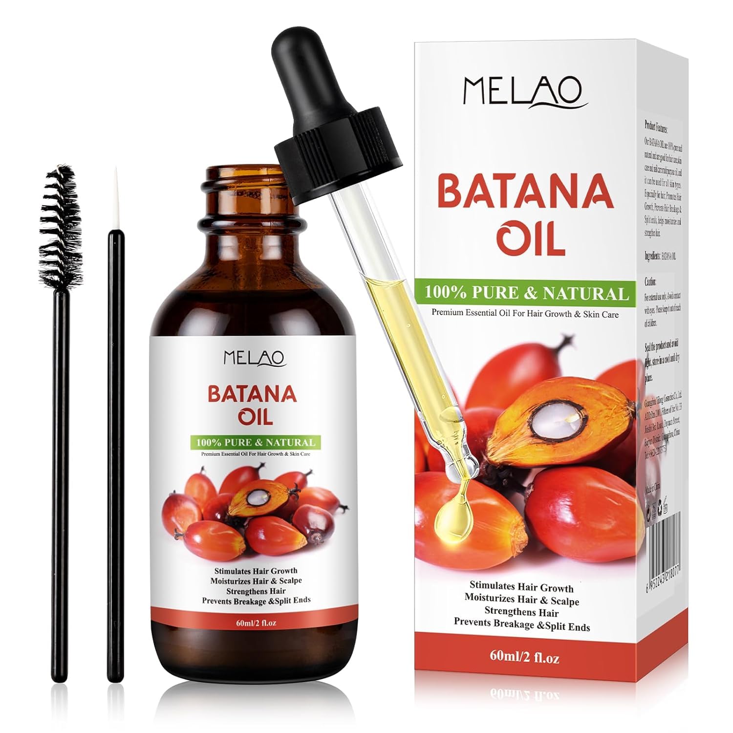 100% Pure & Natural Batana Oil for Hair Growth Eliminates Split Ends Enhances Hair & Skin Shine Nourishes Hair and Is Suitable f
