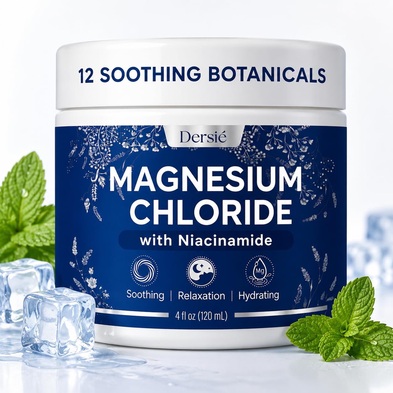 Dersie Magnesium Chloride Relief Cream Magnesium Cream with Niacinamide and 12 Ingredients for Joints, leg, Foot  Fast Acting 