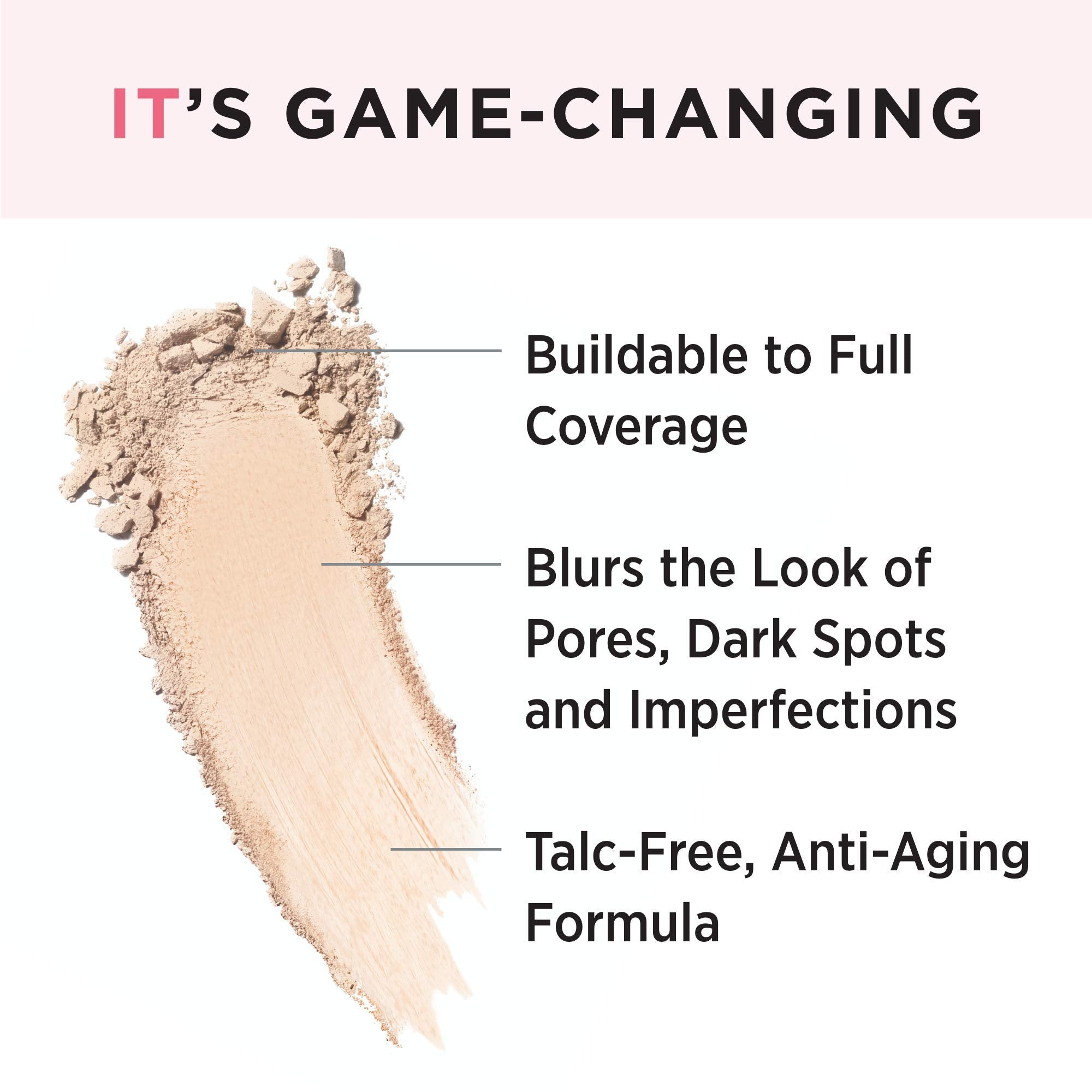 It Cosmetics Cc+ Airbrush Perfecting Powder Foundation - Buildable Full Coverage Of Pores & Dark Spots - Hydrating Face Makeup W