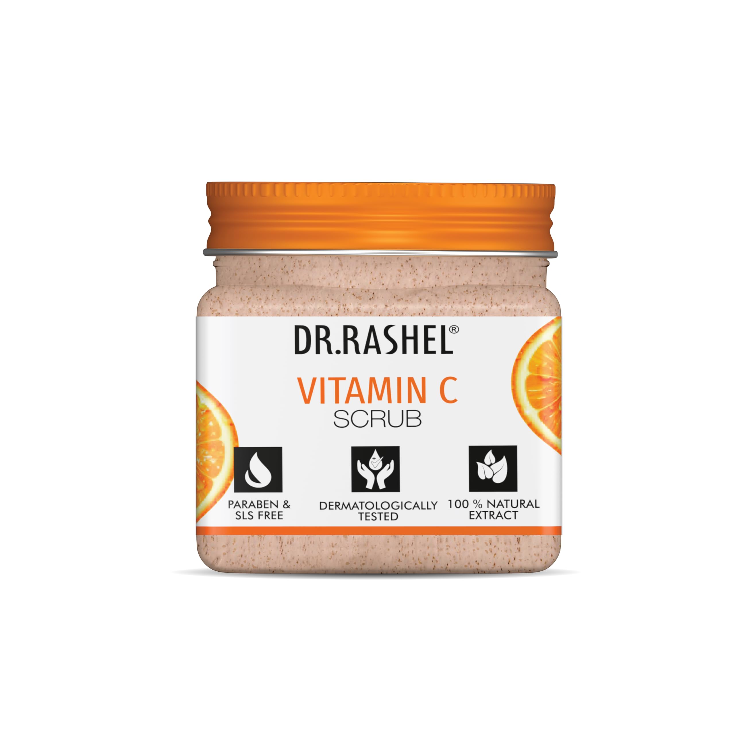 Dr.Rashel Face & Body Scrub 45Ml  Vitamin C | Brightening & Exfoliating Scrub For Smooth, Radiant Skin | Removes Dead Skin & Im