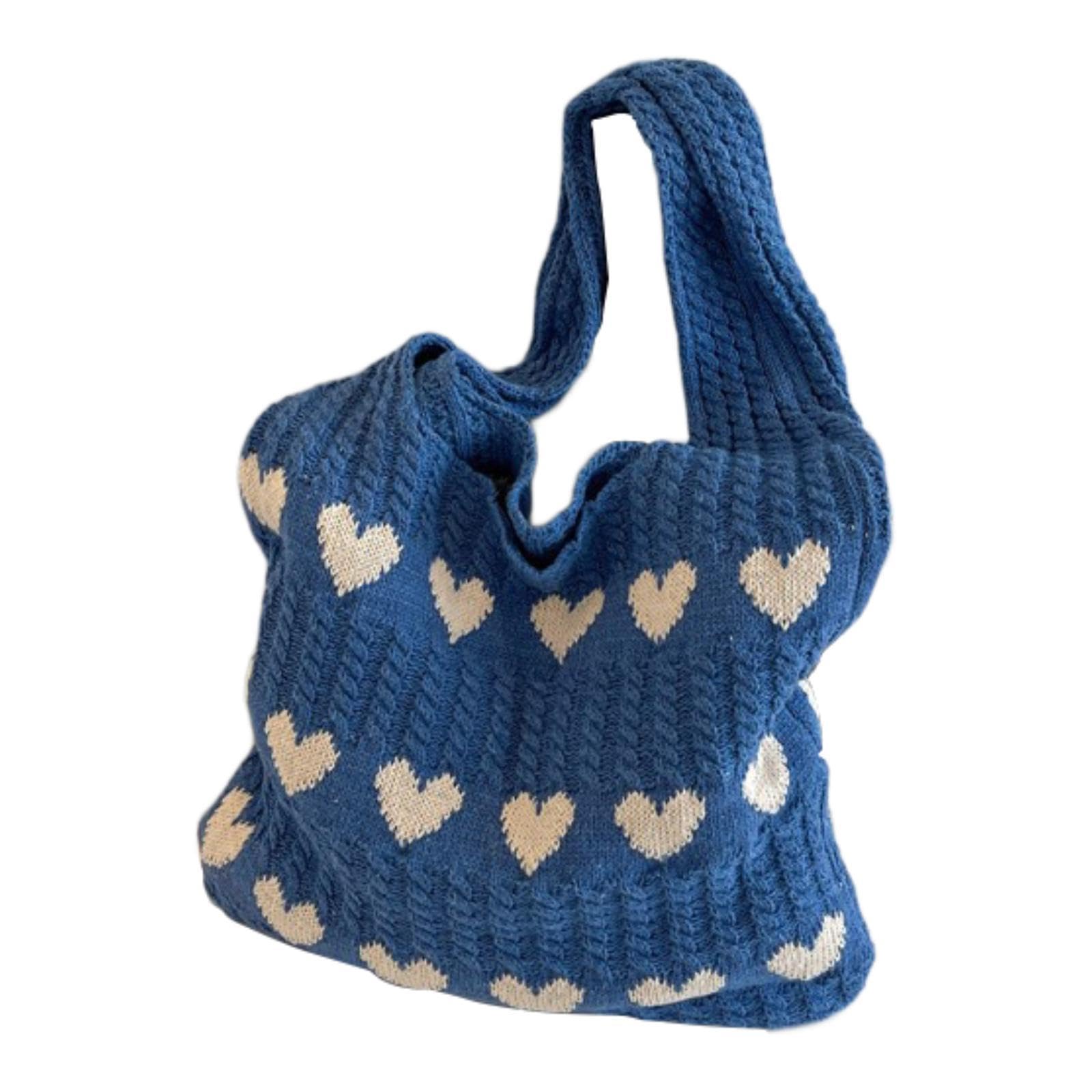 Enakshi WomenS Shoulder Bag Lady Pouch Knitted Tote Bag For Outdoor Travel Birthday Blue|Clothing, Shoes & Accessories | Womens