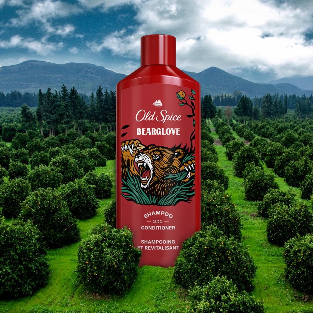 Old Spice Bearglove 2in1 Shampoo and Conditioner for Men, 13.5 fl oz