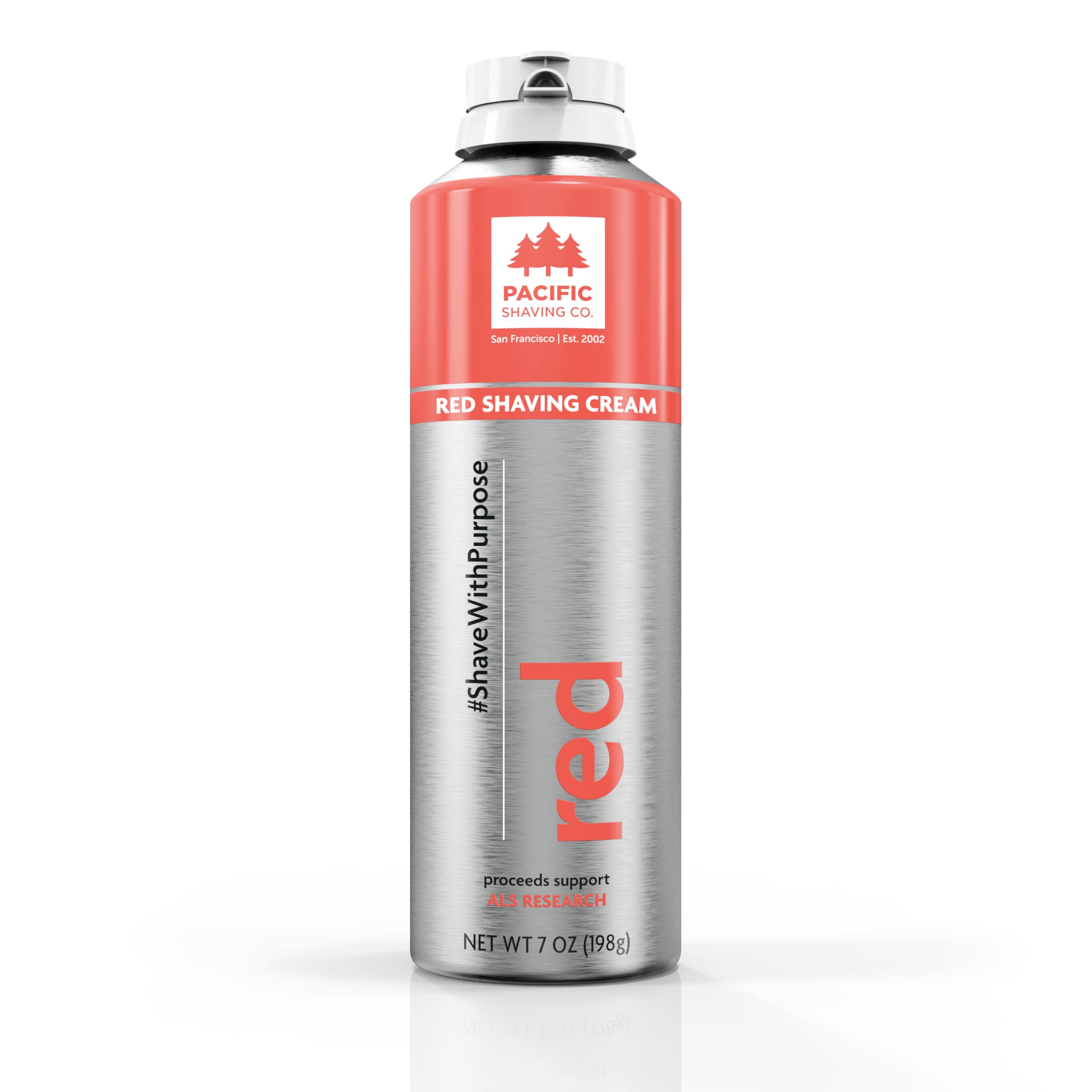 Pacific Shaving Company Red Shaving Cream - Foaming Colorful Shaving Cream - Hydrating, Redness Reducing + Irritation Free Shave