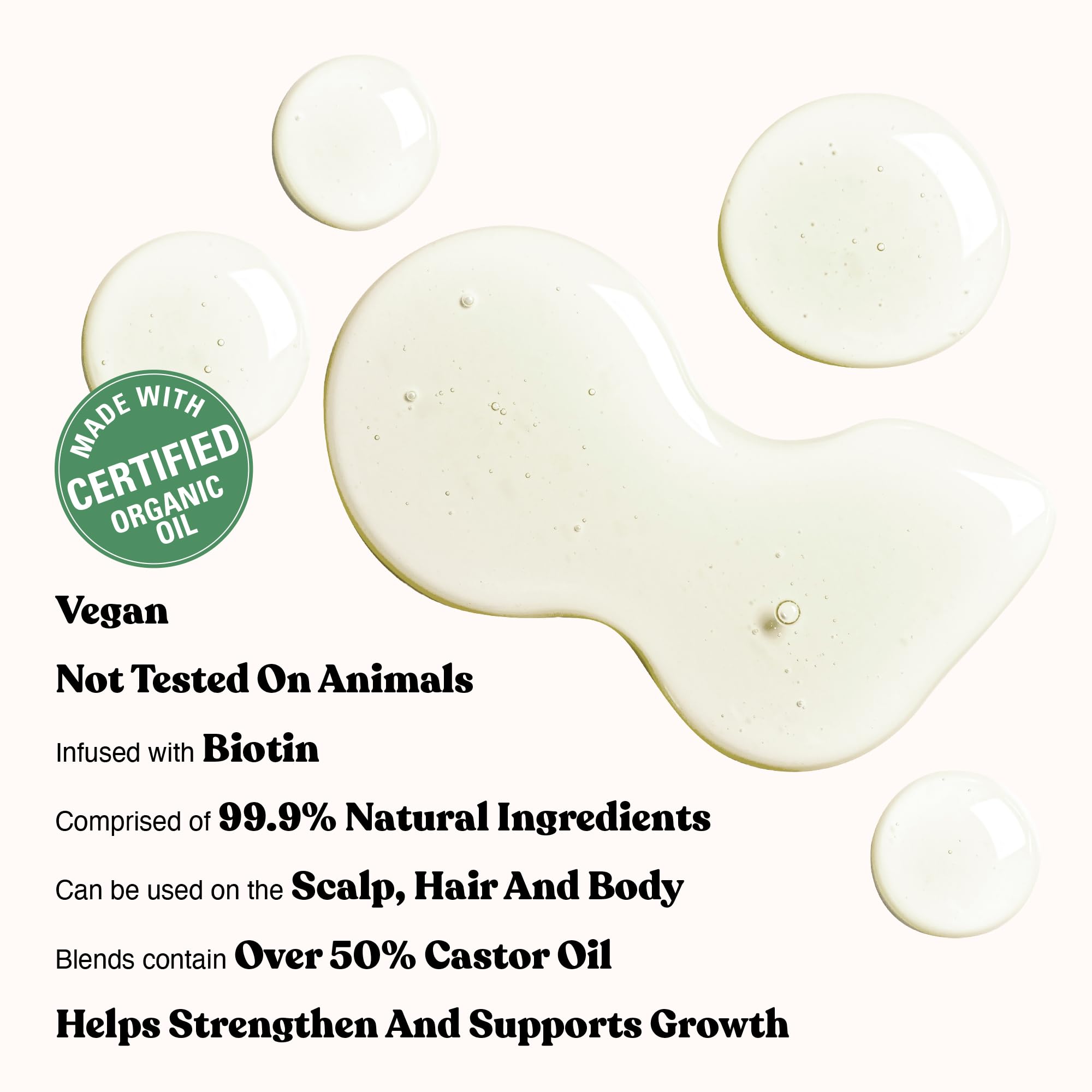 Red by Kiss Biotin Infused Natural Hair Oil, 2.5 Fl Oz, Supports Growth & Healthy Hair, Unisex, Organic Vegan Blend