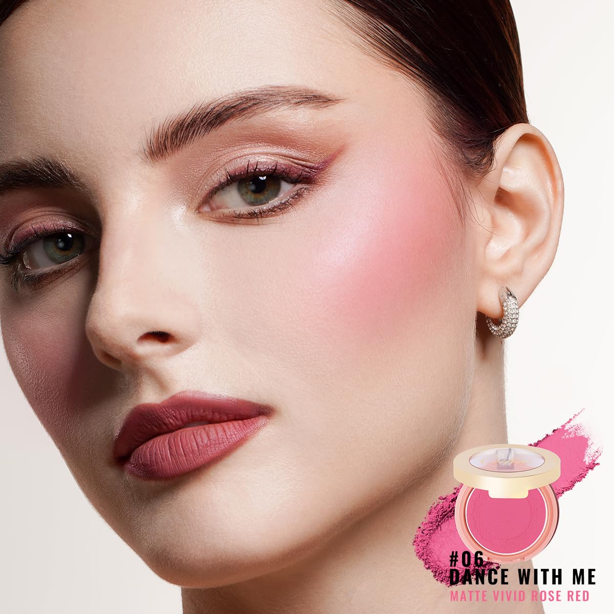 Oulac Barbie Pink Blush Makeup| Highly Pigmented Cream Blush| Natural Matte Glow| Shape & Highlight Face| Cruelty-Free Blush wit