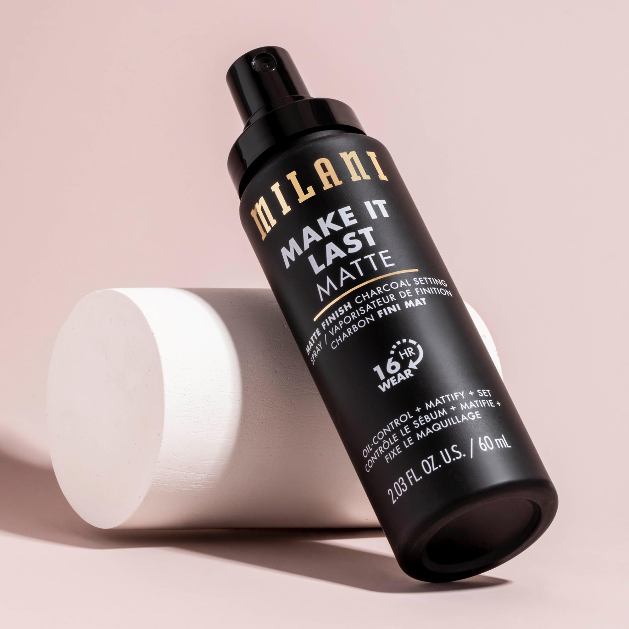 Milani Make It Last Matte - Matte Finish Charcoal Setting Spray- Cruelty-Free Makeup Primer And Setting Spray For Oily Skin - Lo