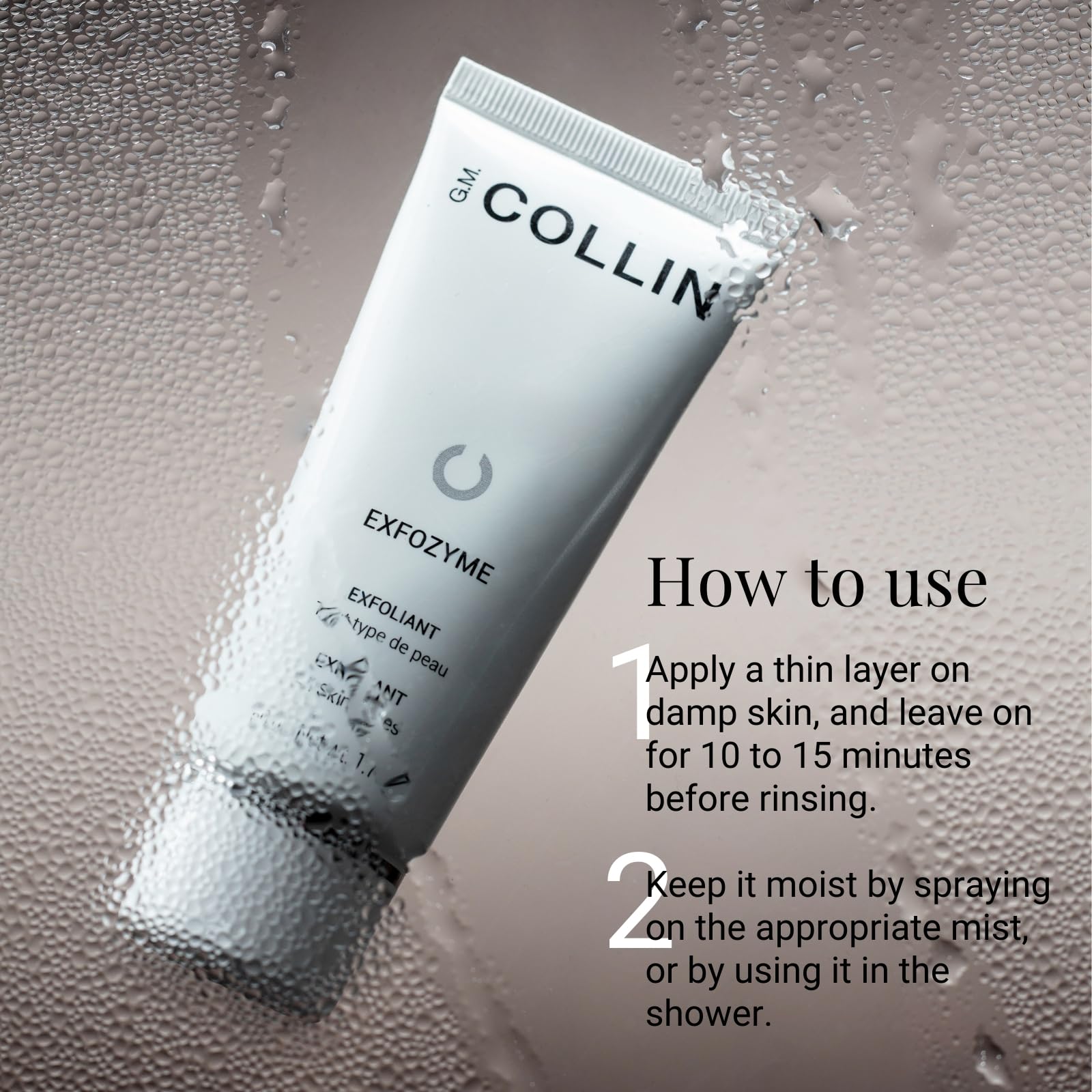 G.M. Collin Exfozyme Exfoliant | Gentle Facial Scrub For Sensitive And Dry Skin | Exfoliating Face Wash