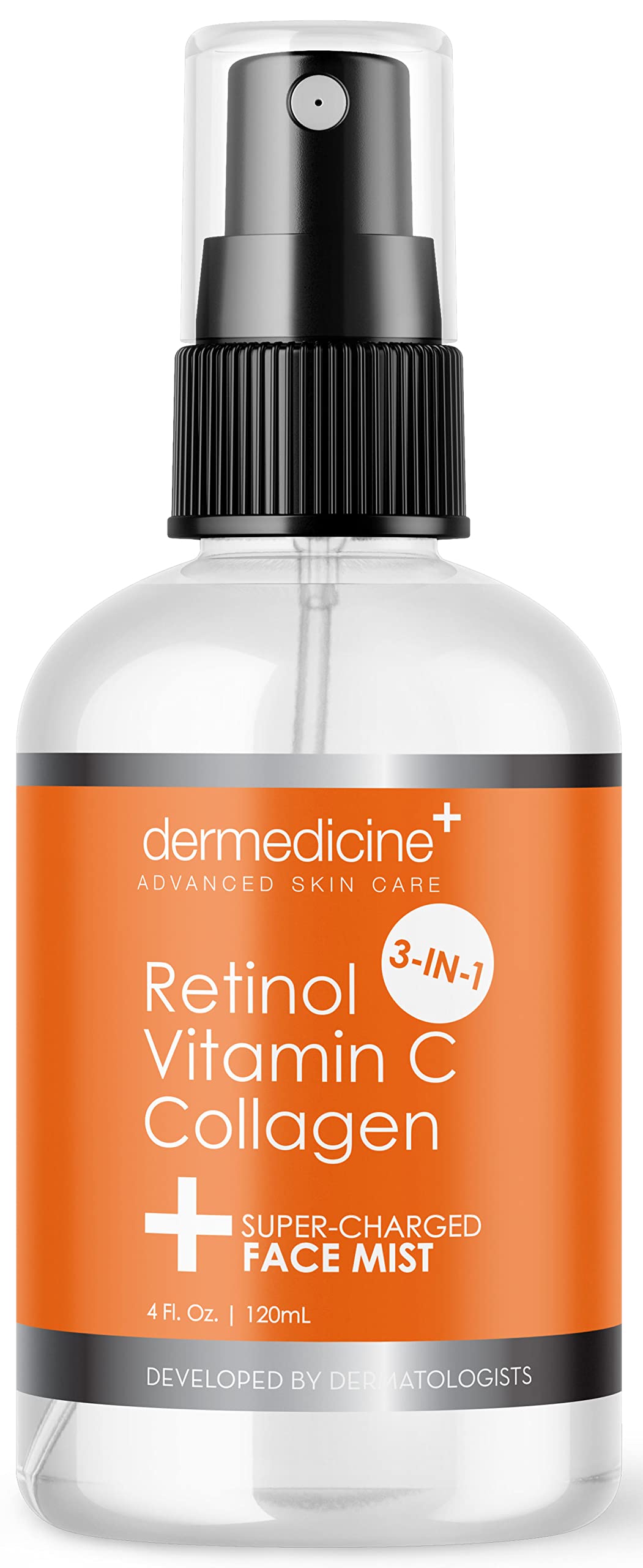 3 in 1 Super-Charged Anti-Aging Face Mist w/Retinol, Vitamin C + Collagen | Hydrates, Refreshes & Brightens for a More Glowing C