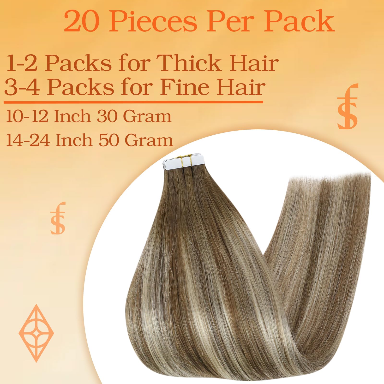 Full Shine Blonde Tape In Hair Extensions 16 Inch Tape In Extensions Real Human Hair Color 6 Fading To 6 Brown And 60 Platinum B