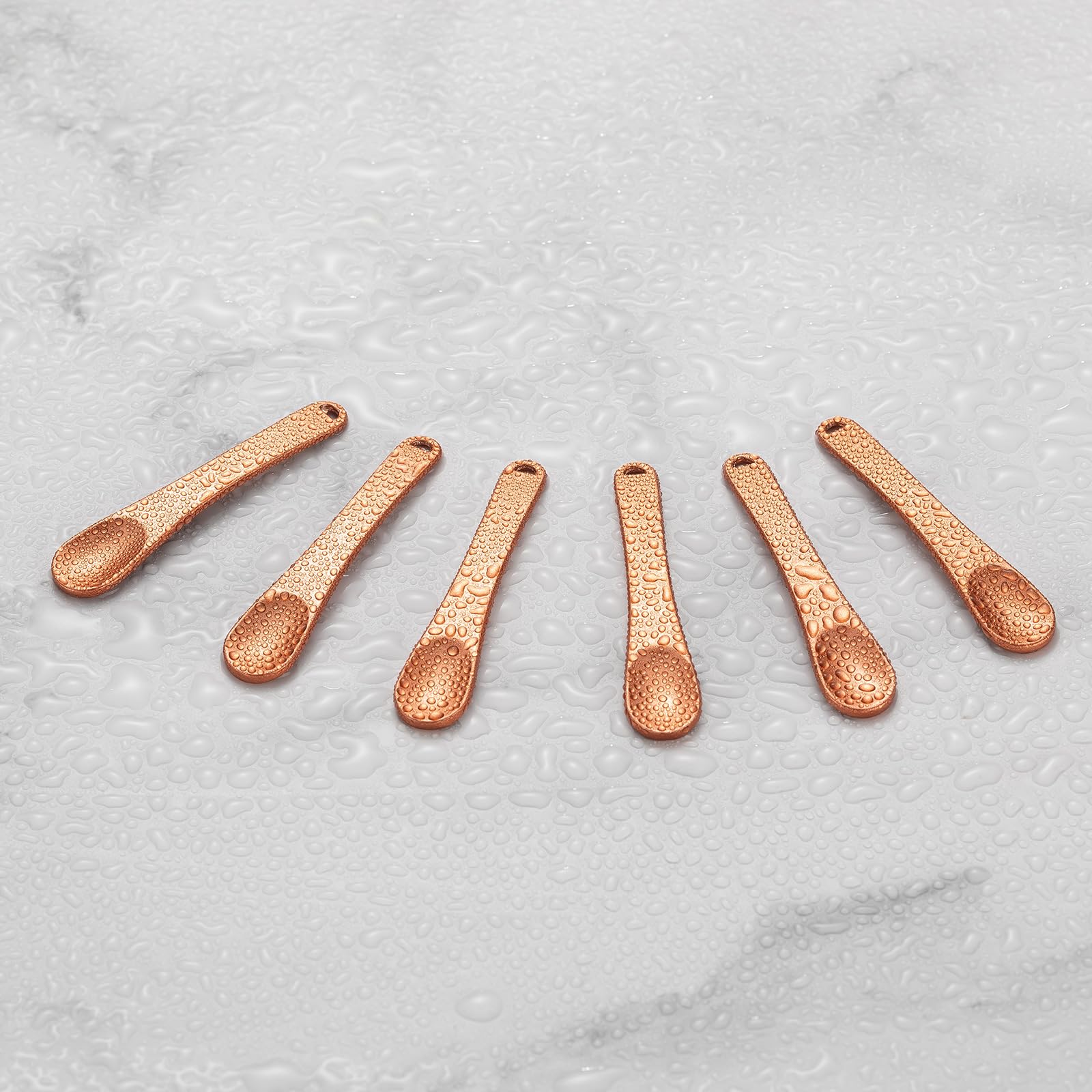 Tekson 6 Pieces Metal Cosmetic Skincare Spatula, Mini Mask Facial Reusable Scoop, Makeup Beauty Spoons For Cream, Lotions, Moist