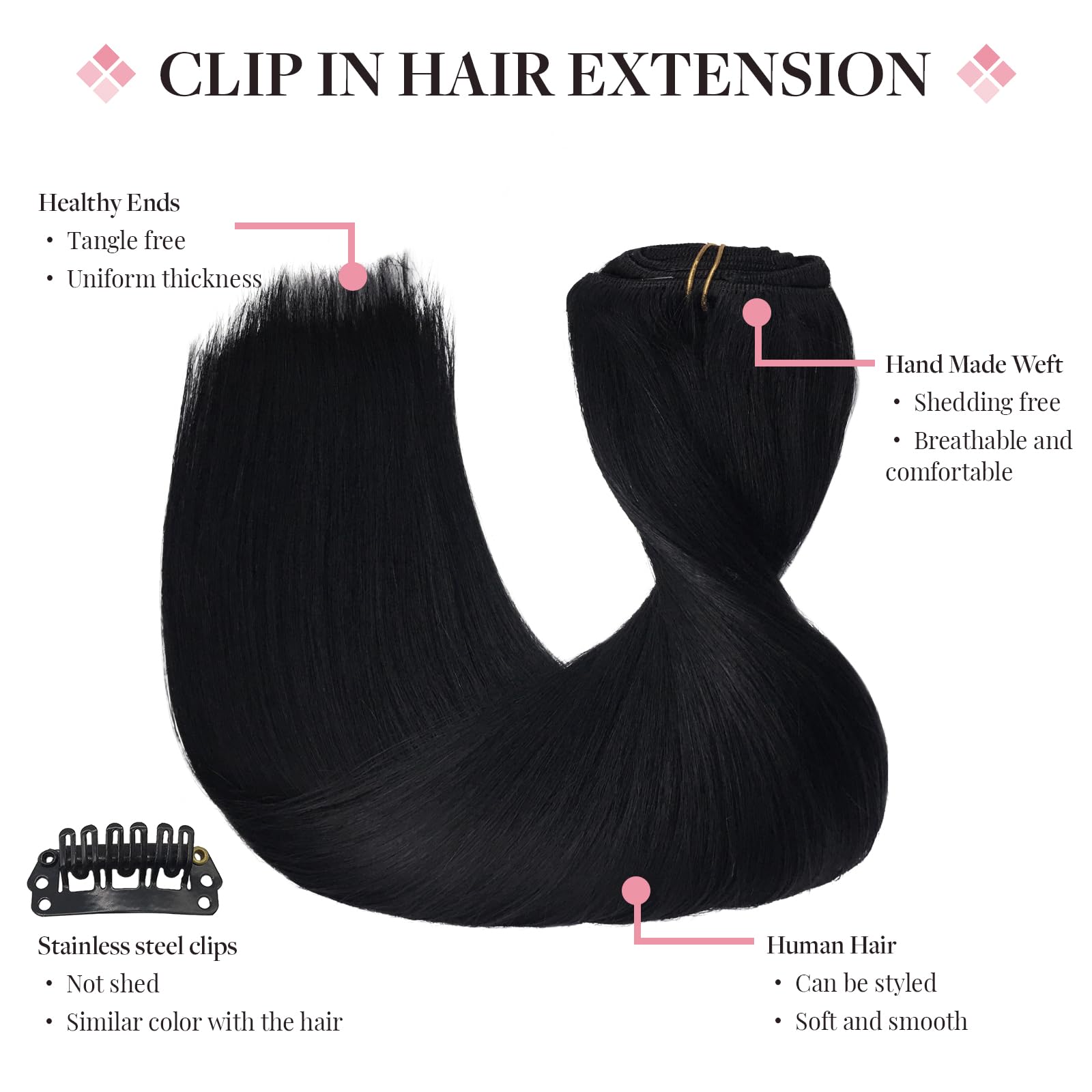 Clip In Hair Extensions Real Human Hair, 7Pcs 120G Light Blonde Highlighted Golden Blonde 16 Inch, Maxita Hair Extensions Human