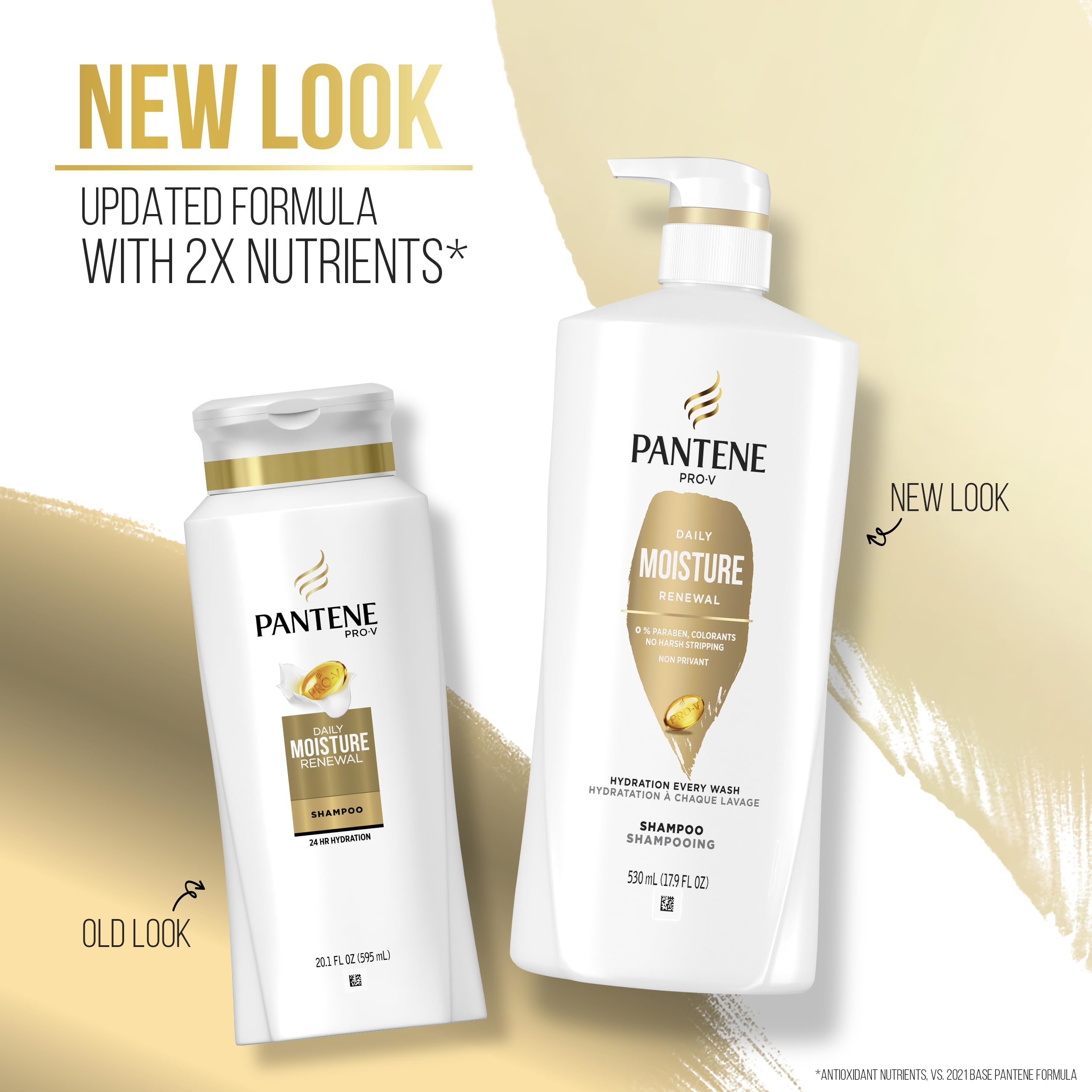 Pantene Pro-V Daily Moisture Renewal Shampoo 17.6 Fl Oz Pump Bottle