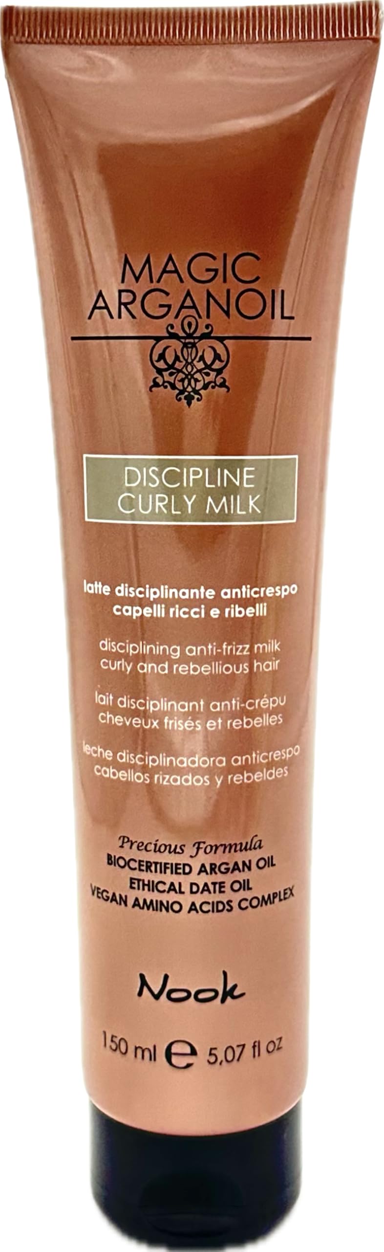 Maxima Nook Magic Arganoil DISCIPLINE Curly Milk 150ml/5.07 fl oz  Anti frizz milk for curly and rebellious hair. Norinse