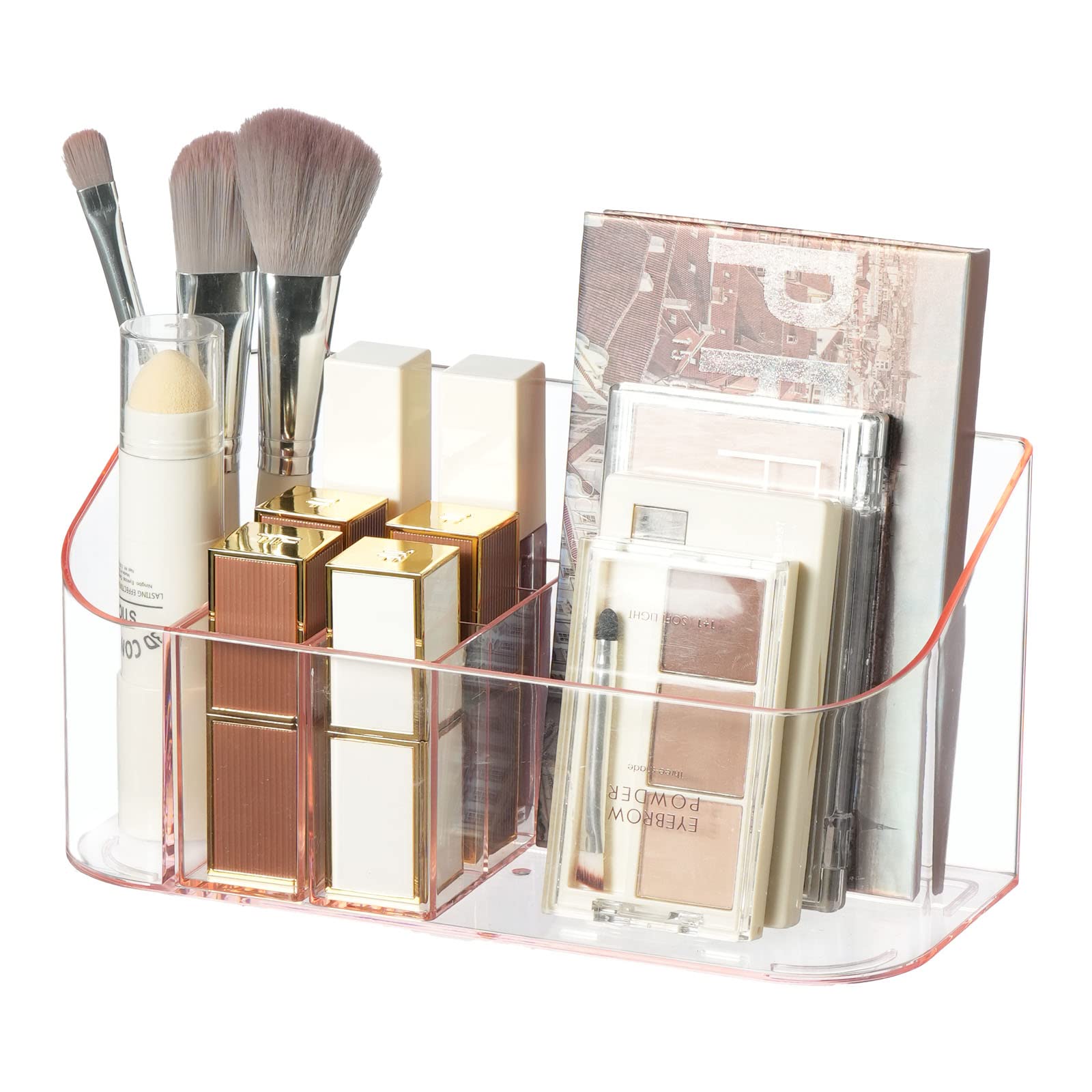 Sunficon Makeup Holder Tray Organizer Cosmetic Display Case Tabletop Desktop Vanity Countertop Bathroom Wall Cabinet Medicine St
