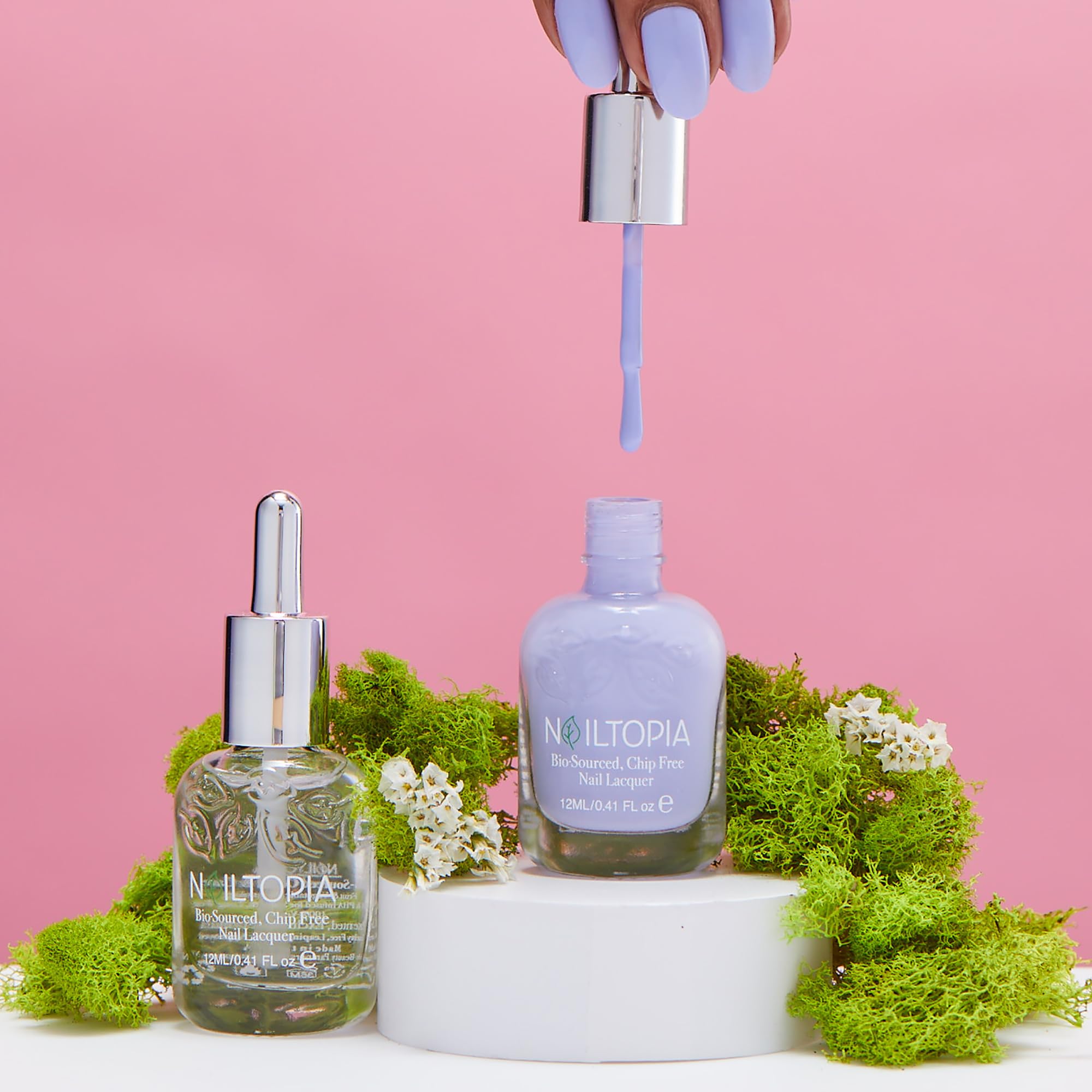 Nailtopia Bio-Sourced, Chip-Free Nail Lacquer - Fast Dry Nail Polish - Superfood-Infused - Natural Nail Polish - Keep It 100-0.4