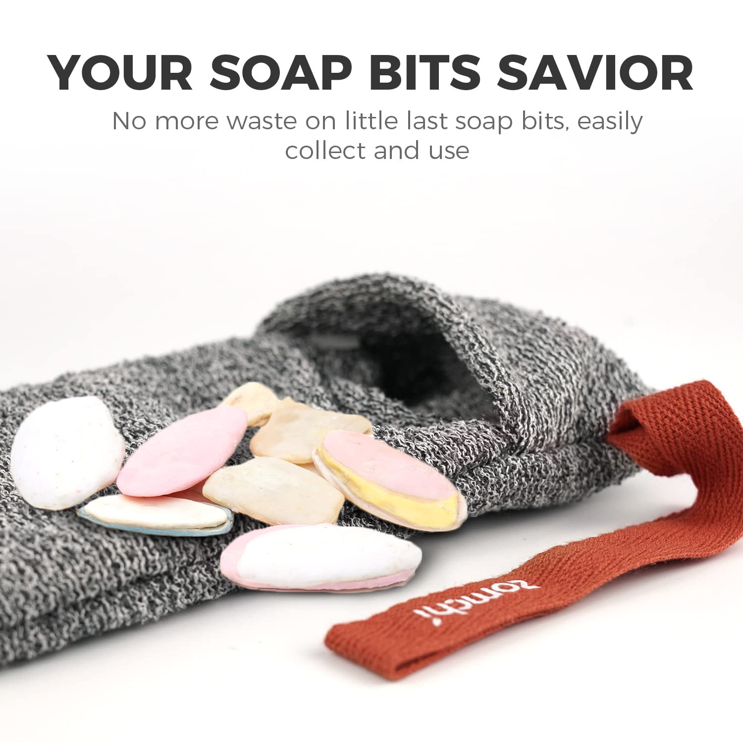 Zomchi 2 Pieces Soap Pouch And Soap Saver Pocket For Use In Shower, Premium Body Scrubber Shower Sponge, Exfoliating Soap Bag Yo