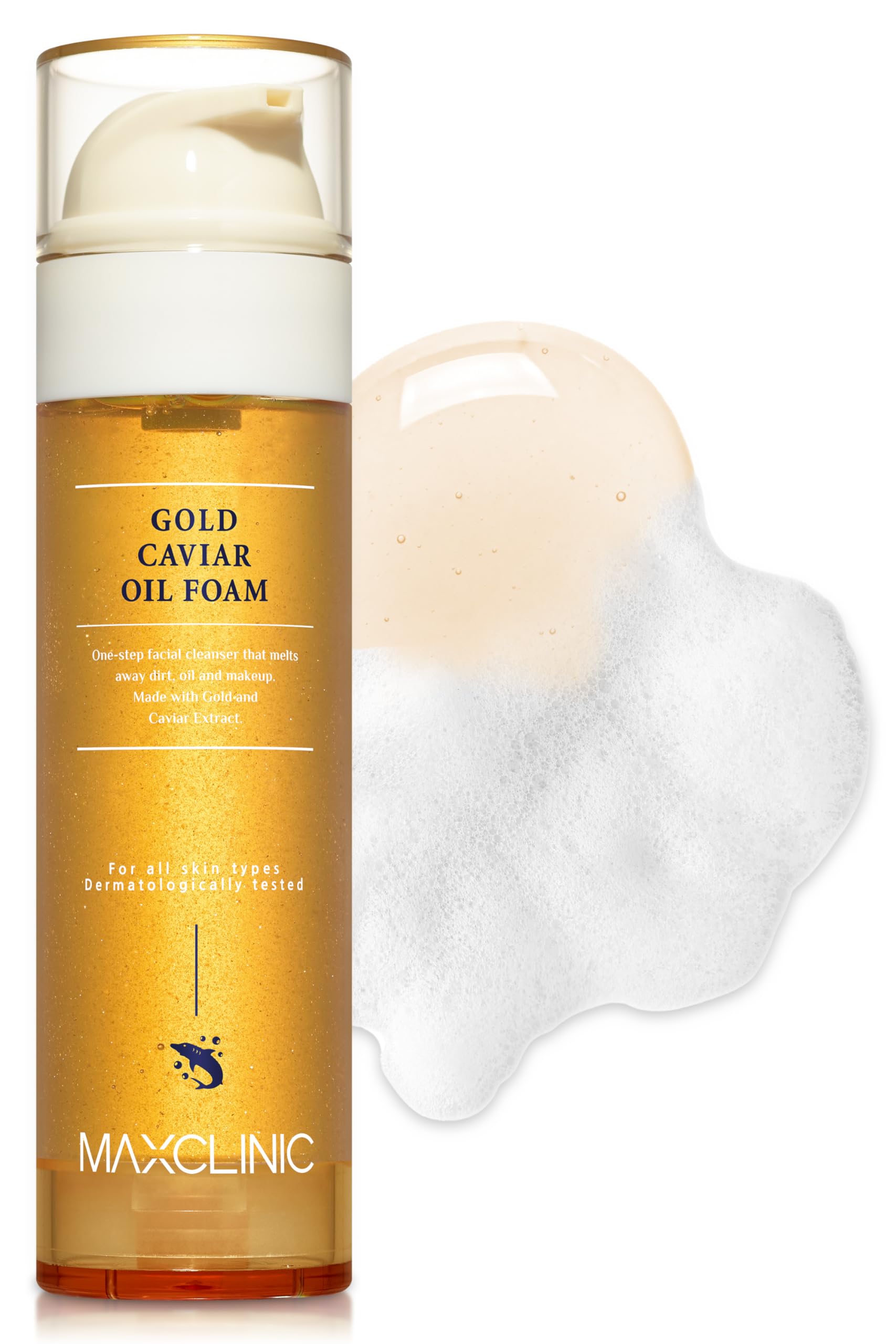 Maxclinic [K-Beauty] Gold Caviar Cleansing Oil To Foam | Daily Face Wash Oil Based Cleanser To Foam | Korean Oil Foaming Face Cl