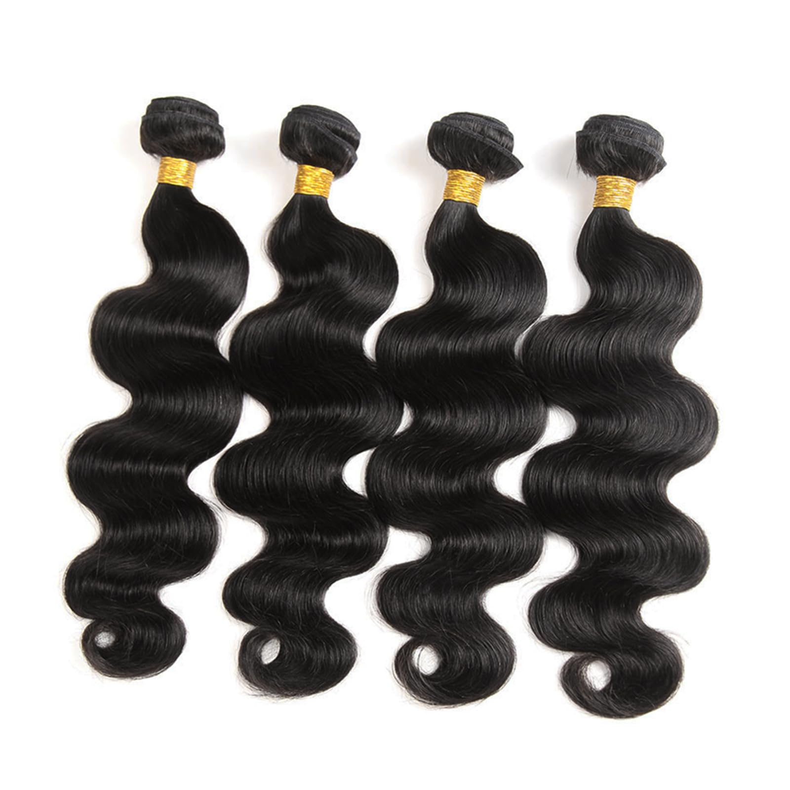 Kapelli Hair 10A Human Hair Bundles Light Brown Brazilian Virgin Hair Body Wave (#4,16 18 20 22) Brazilian Human Hair 100% Unpro