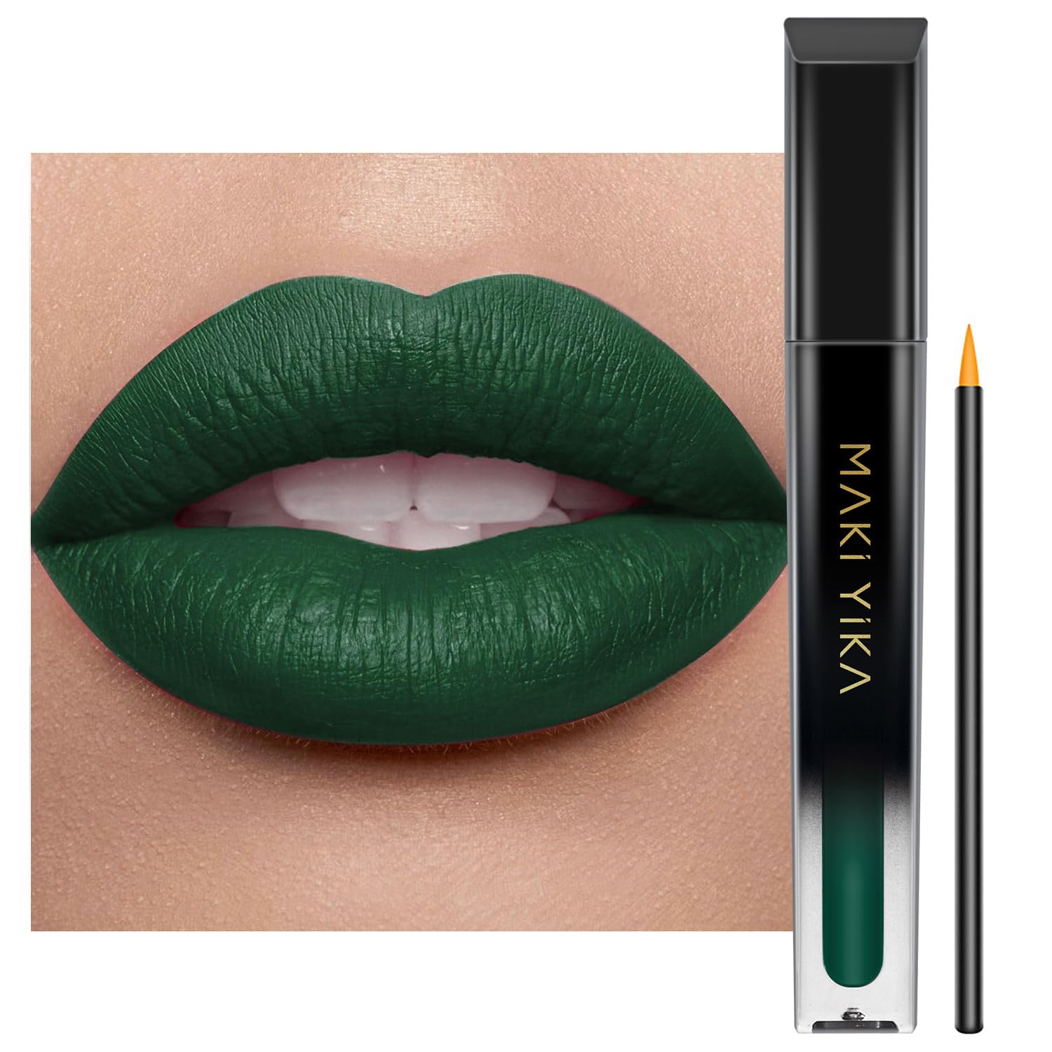 Maki Yika Green Lipstick For Women Color Stay Long Lasting Lipsticks, No Smudge Matte Liquid Lipstick Transferproof Cruelty-Free