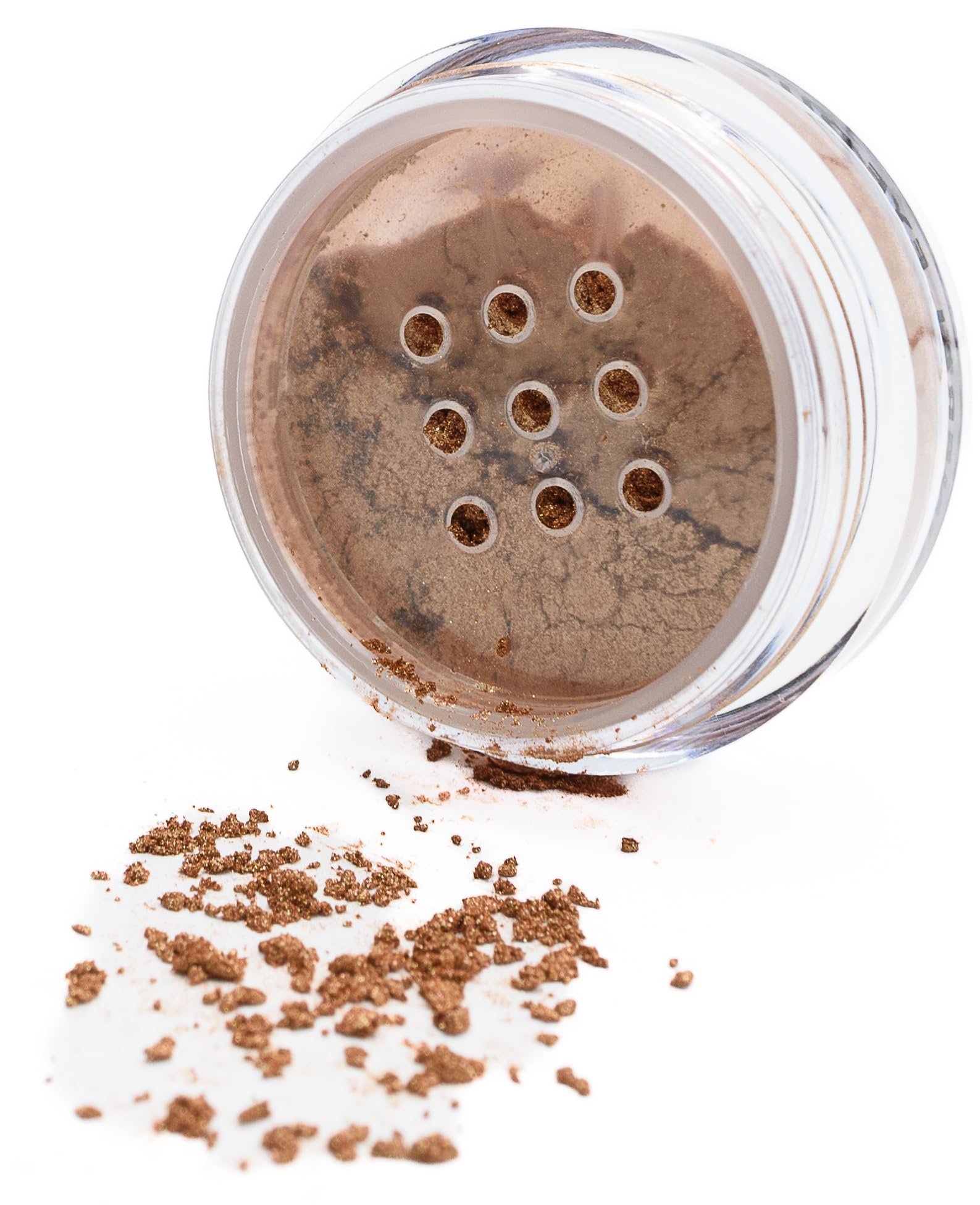 Pure Ziva Yellow Gold Bronze Metallic Vegan Loose Eyeshadow Powder Pigment, Single Glitter Mineral Dust Jar Pot; Talc, Paraben &