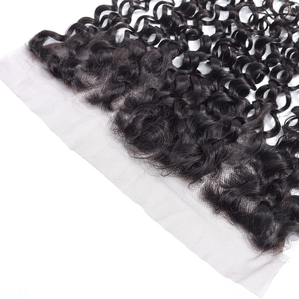 Odir 18 Inch Water Wave 13X4 Lace Frontal Brazilian Curly Human Hair Hd Lace Closure 180% Density Unprocessed Wet And Wavy Curly