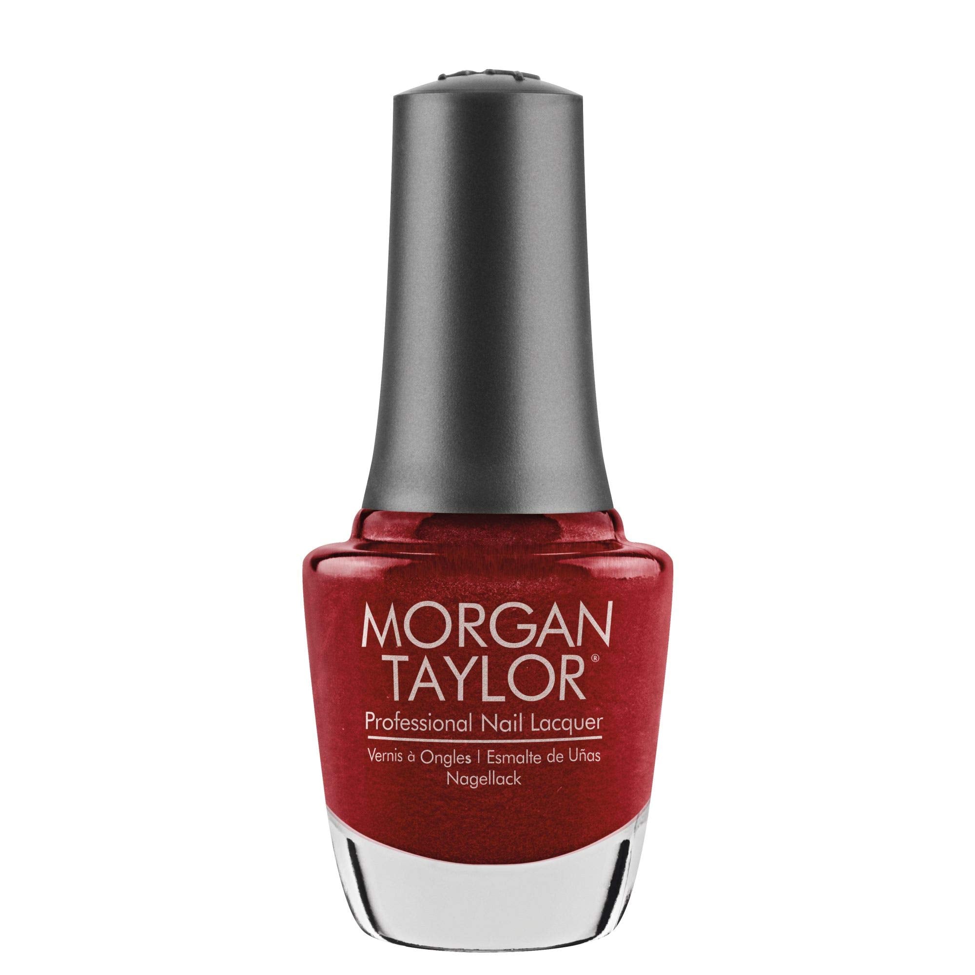 Morgan Taylor Nail Lacquer (Wonder Woman) Red Nail Polish, Finger Nail Polish, Long Lasting Nail Polish, Metallic Red Nail Lacqu