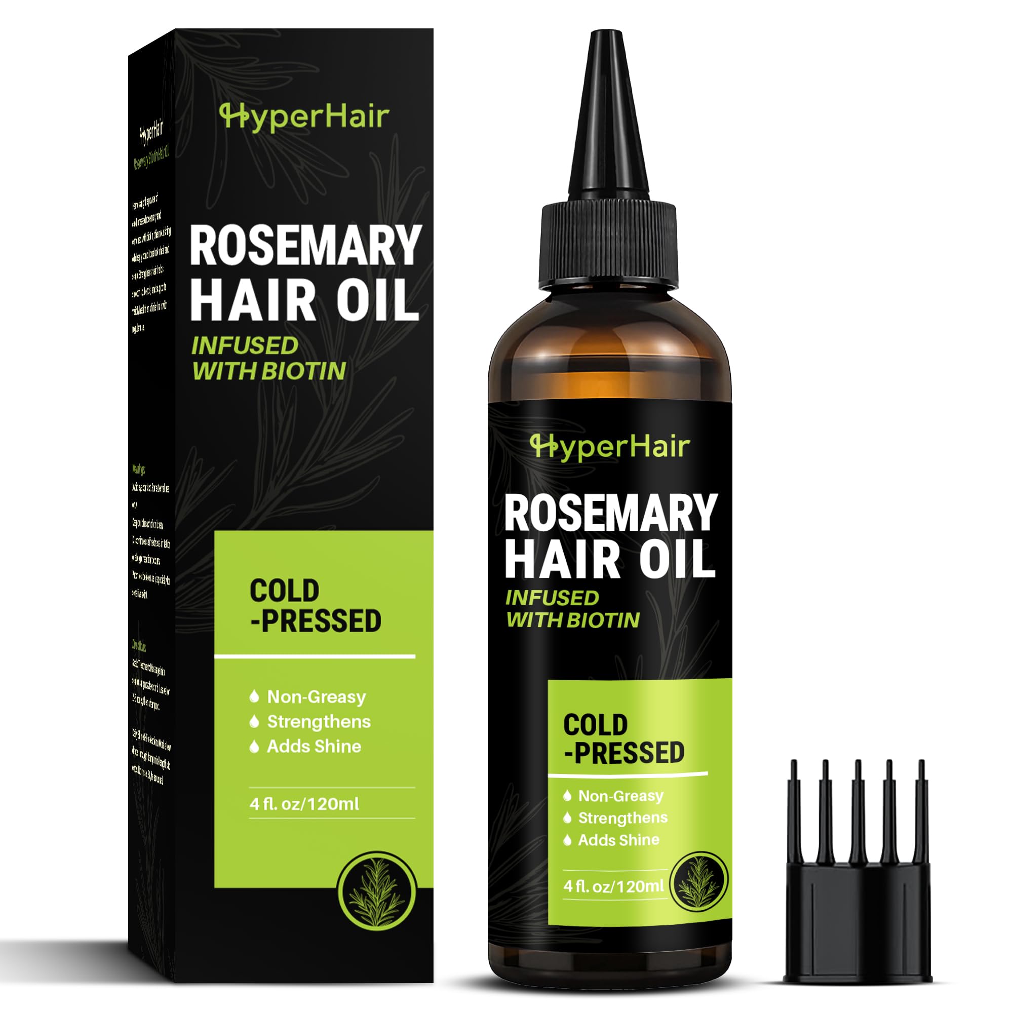 HyperHair Rosemary Oil for Hair Growth, ColdPressed Rosemary Oil with Biotin, Nourishing Hair Growth Oil for Scalp Care, Thicke