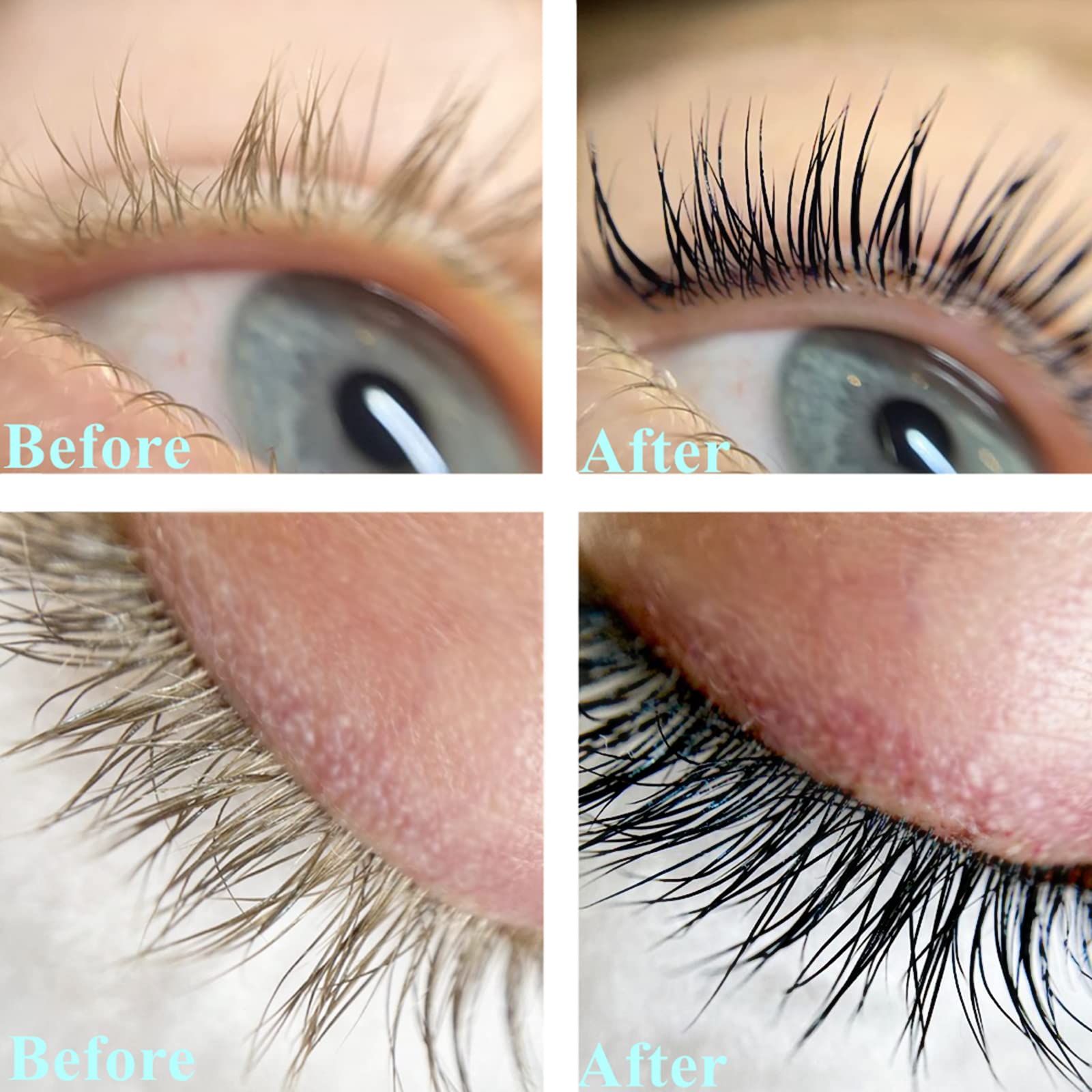 Black Lash Tint Kit, Keratin Black Eyelash Dye and Eyebrow Tint, 6 Week Voluminous Brow Tint, Tinting Look For Lash Perm/Lift/La