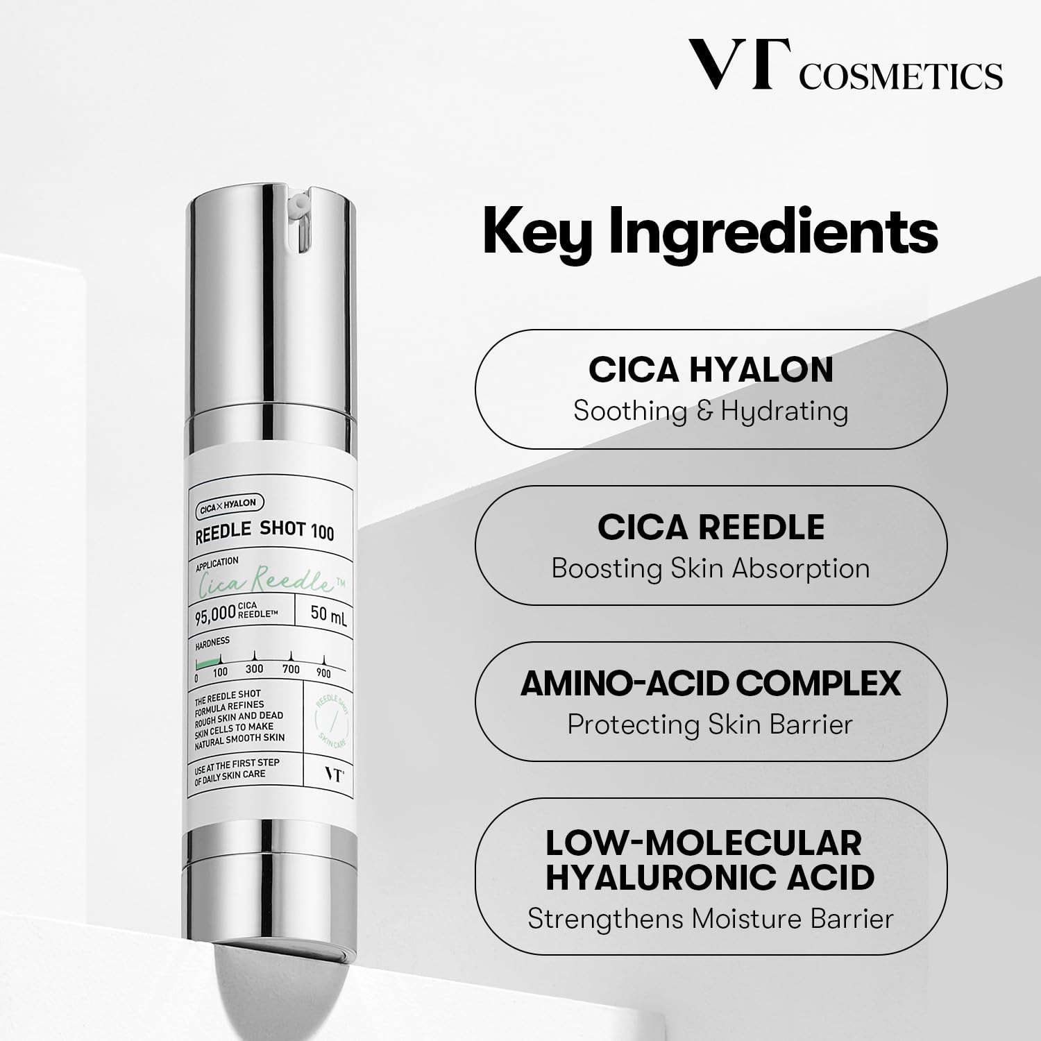 Vt Cosmetics Cica Reedle Shot 100 Essence | Daily Face Essence For Soft Skin, Centella Complex, Hyaluronic Acid, Green Propolis