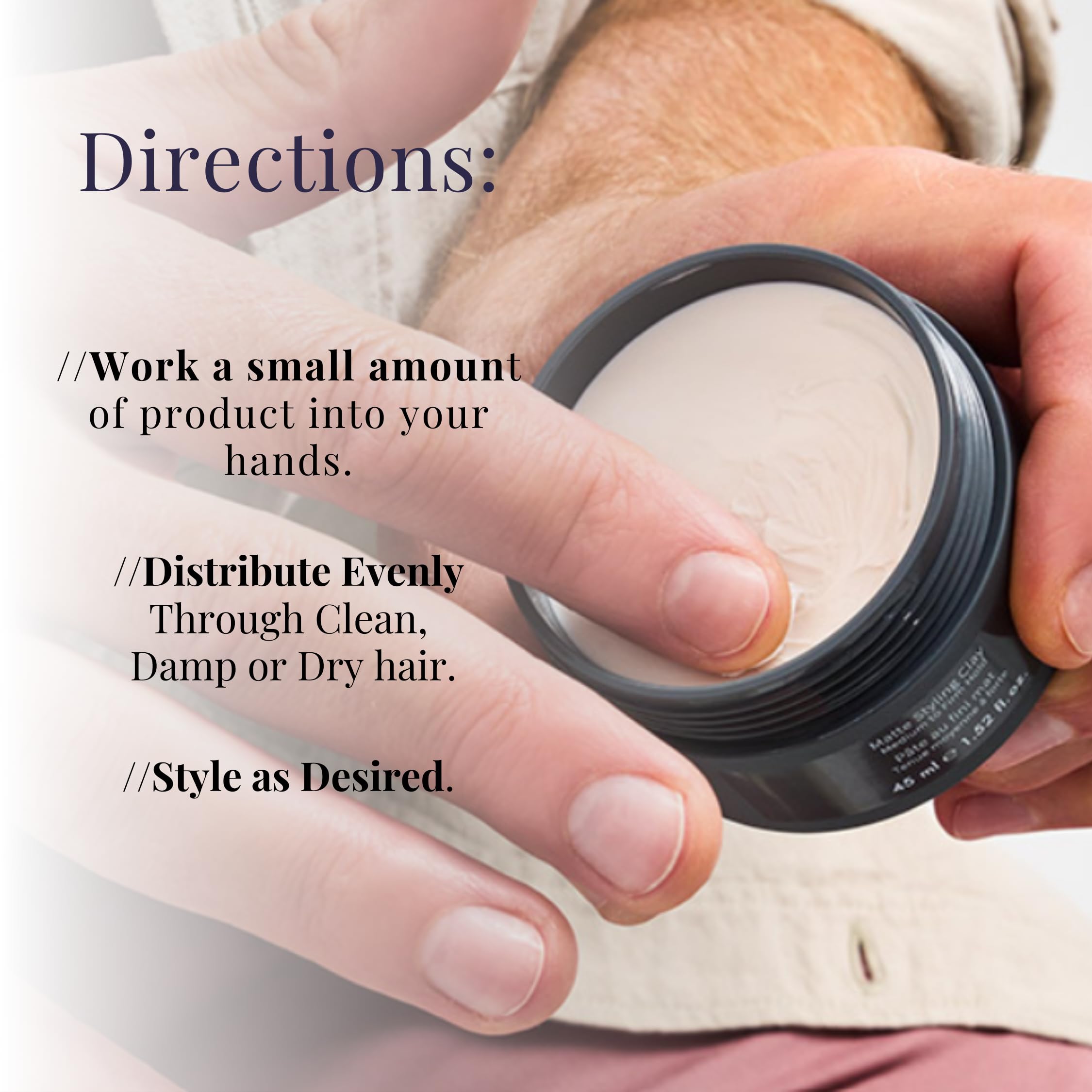 MONAT Matte Styling Clay for Men - Water and Clay-Based Hair Paste to Create Thicker-Looking Hair, Easy-to-Shape Net Wt. 45 ml /