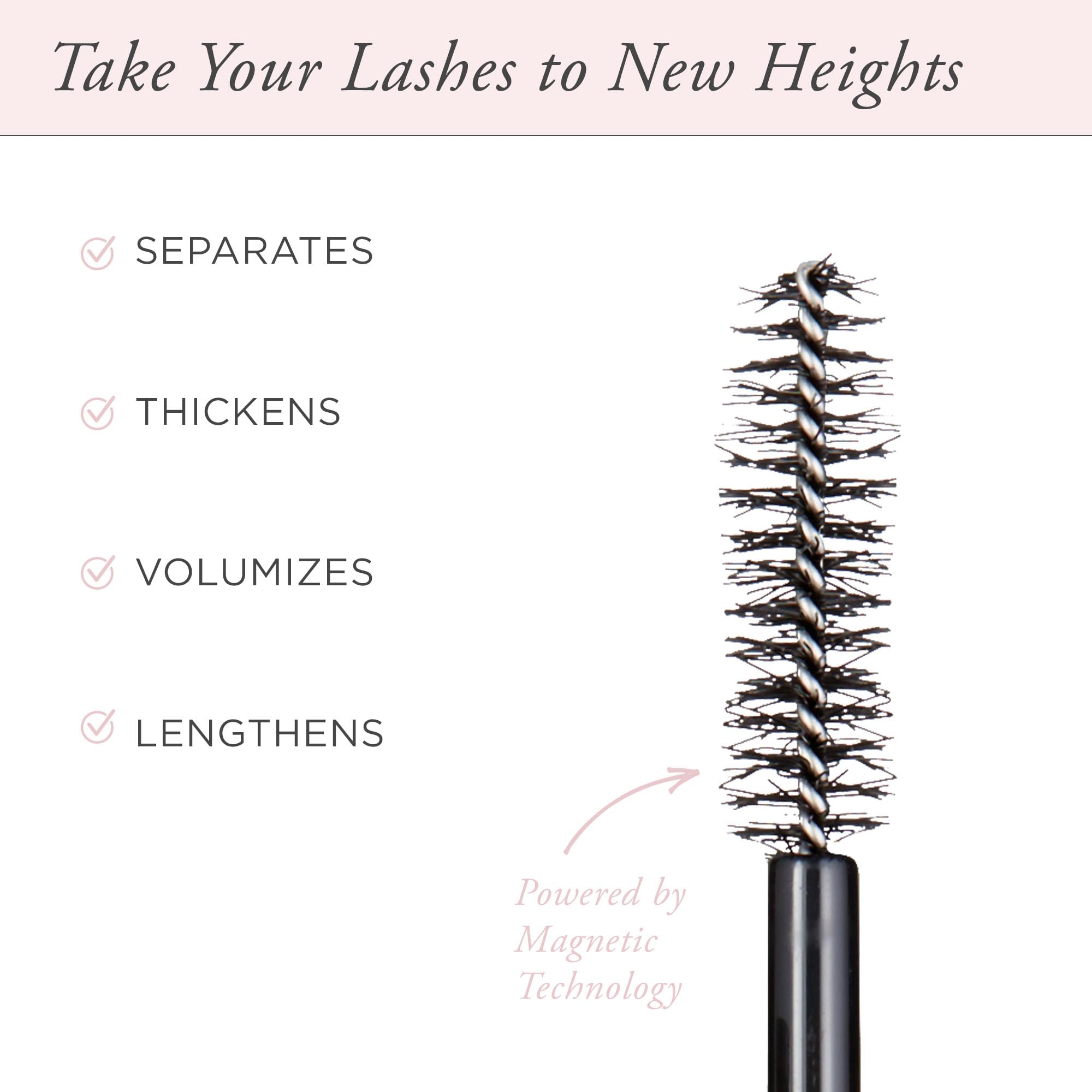 Pr Minerals Fully Charged Mascara - Magnetic Black Mascara For Full Volumizing To Instantly Lift, Separate, And Define Each Lash